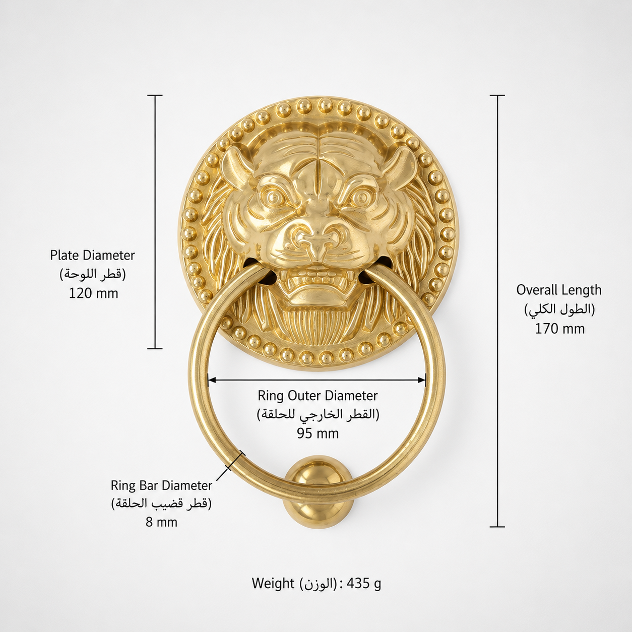 Entry Door Handles & Locks T0201 in Solid brass for entry doors and interior doors, product number T0201, T0201 - Polished brass - 120mm