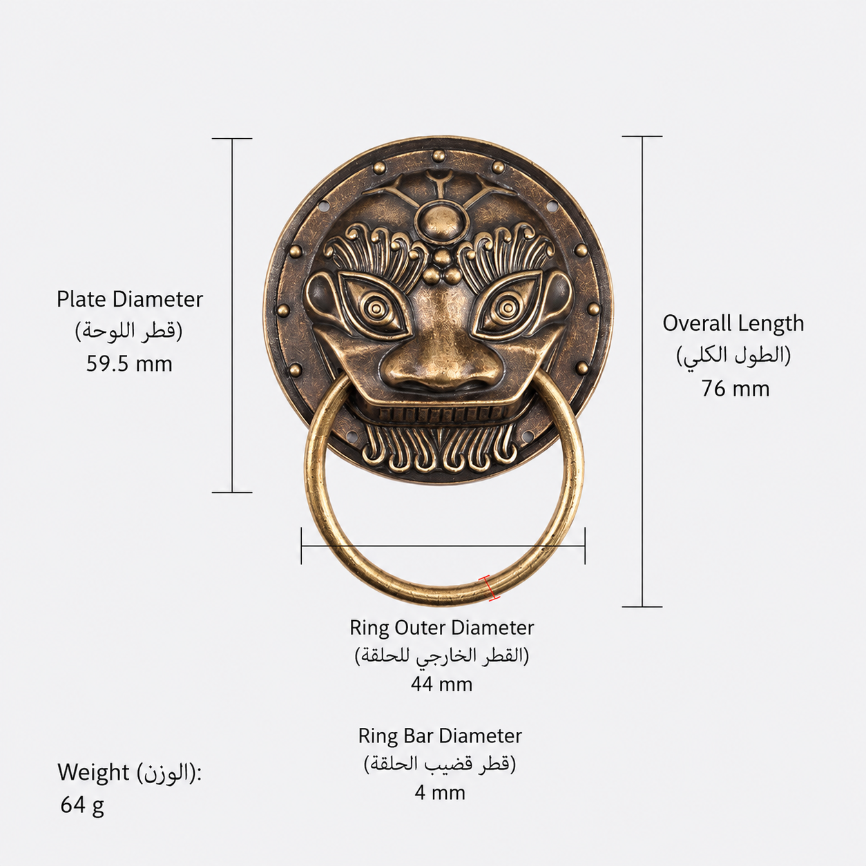 Entry Door Handles & Locks T0401 in Solid brass for entry doors and interior doors, product number T0401, T0401 - Antique bronze - 59.5mm