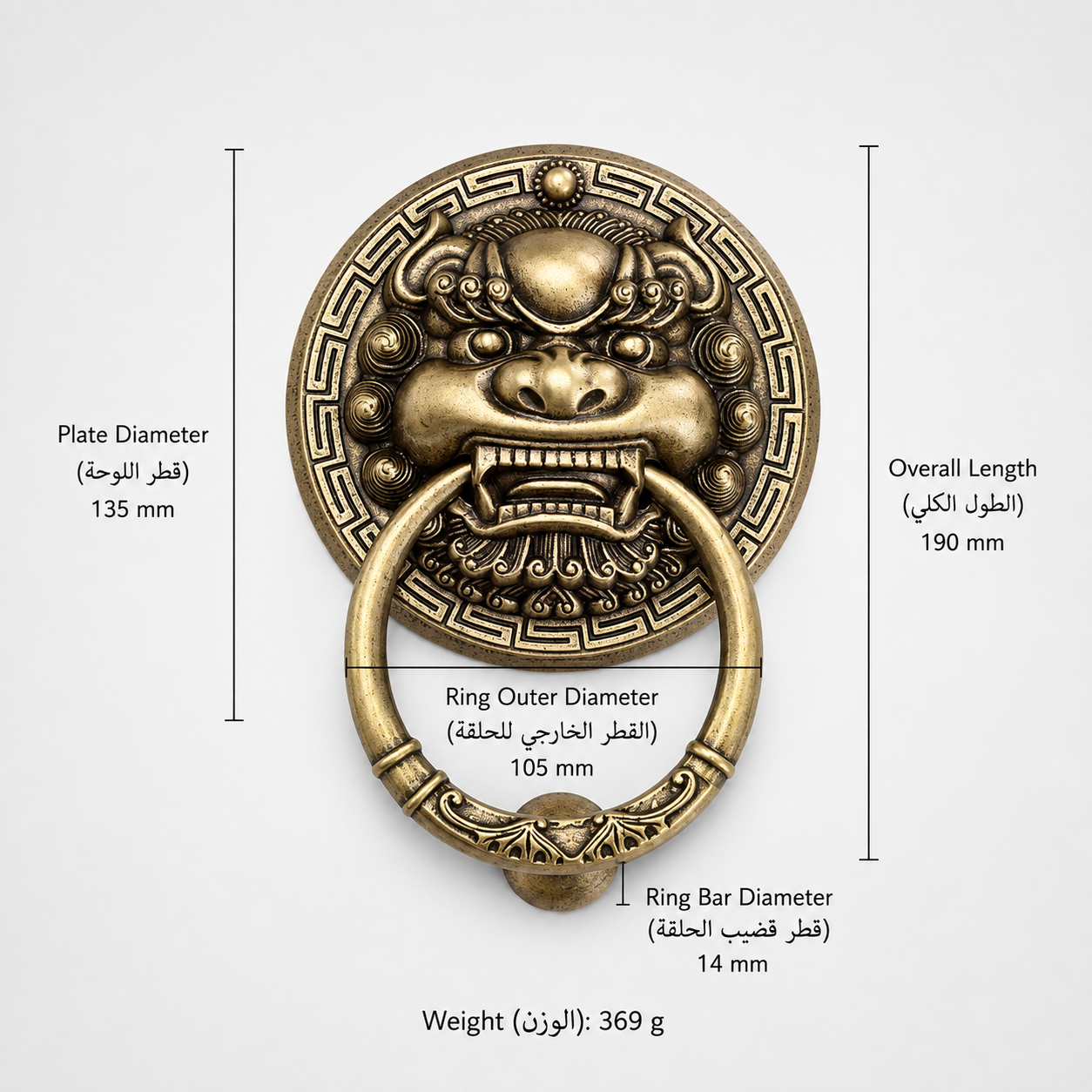 Entry Door Handles & Locks T0406 in Solid brass for entry doors and interior doors, product number T0406, T0406 - Antique bronze - 135mm