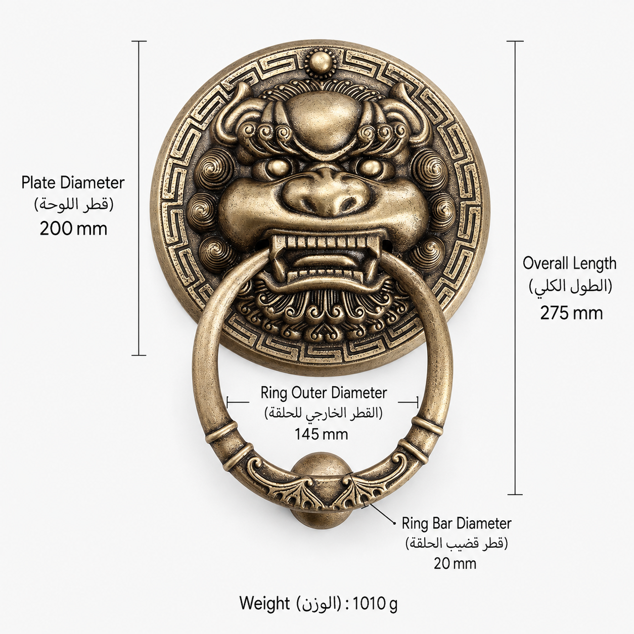 Entry Door Handles & Locks T0406 in Solid brass for entry doors and interior doors, product number T0406, T0406 - Antique bronze - 200mm