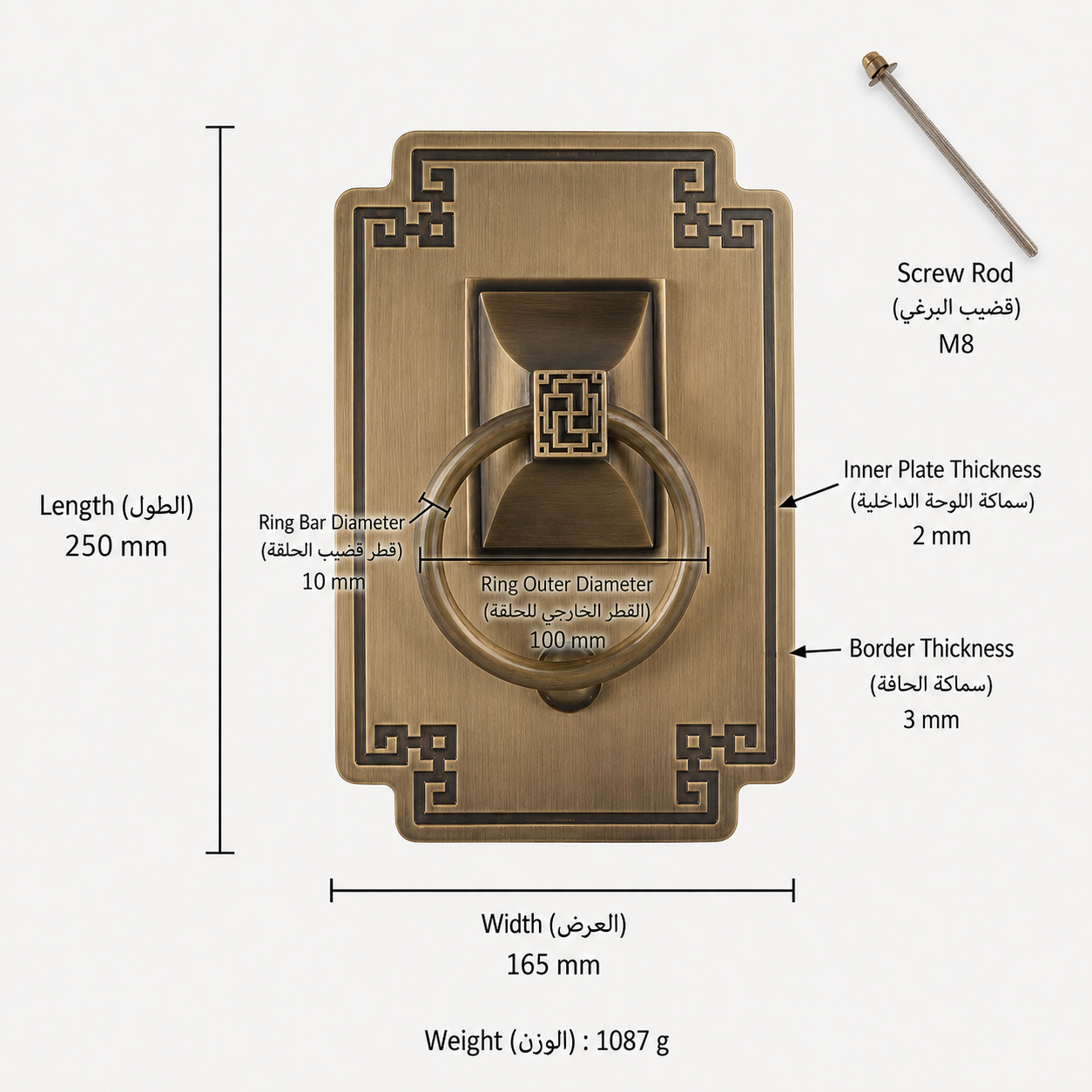 Entry Door Handles & Locks T0816 in Solid brass for entry doors and interior doors, product number T0816, T0816 - Small