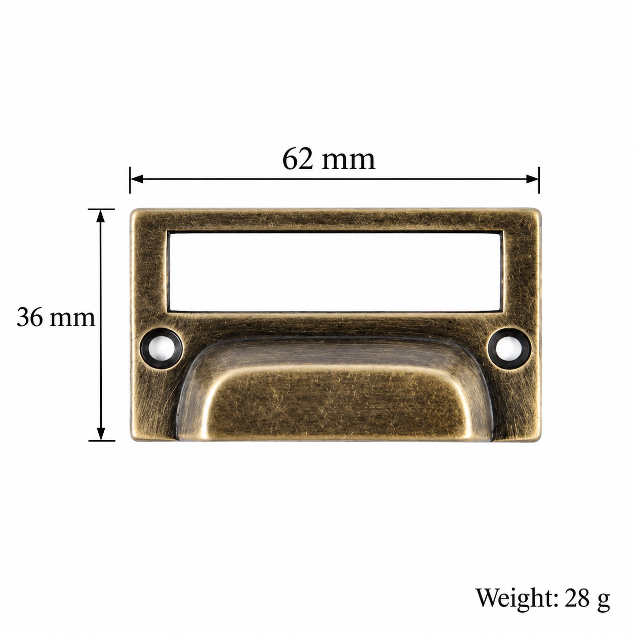 Classic Handles & Knobs T2003 in Solid brass for cabinets, wardrobes and furniture, product number T2003, T2003 - Antique bronze