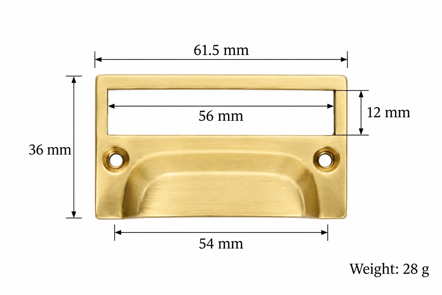 Classic Handles & Knobs T2003 in Solid brass for cabinets, wardrobes and furniture, product number T2003, T2003 - Matte