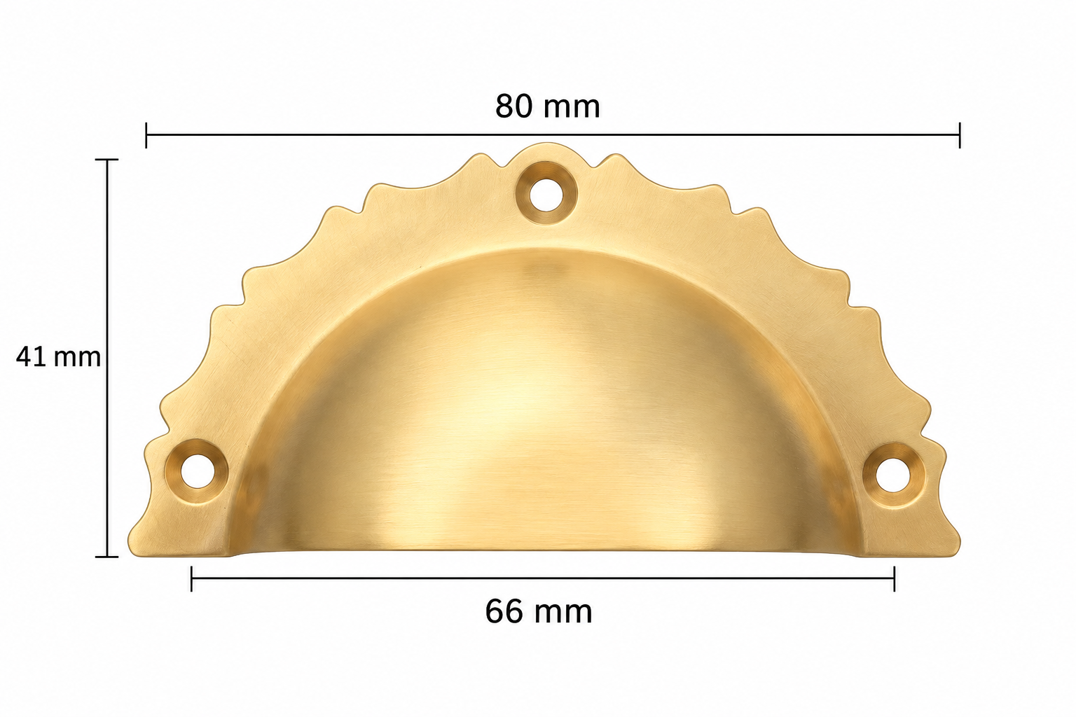 Classic Handles & Knobs T2107 in Solid brass for cabinets, wardrobes and furniture, product number T2107, T2107 - Matte - 80mm