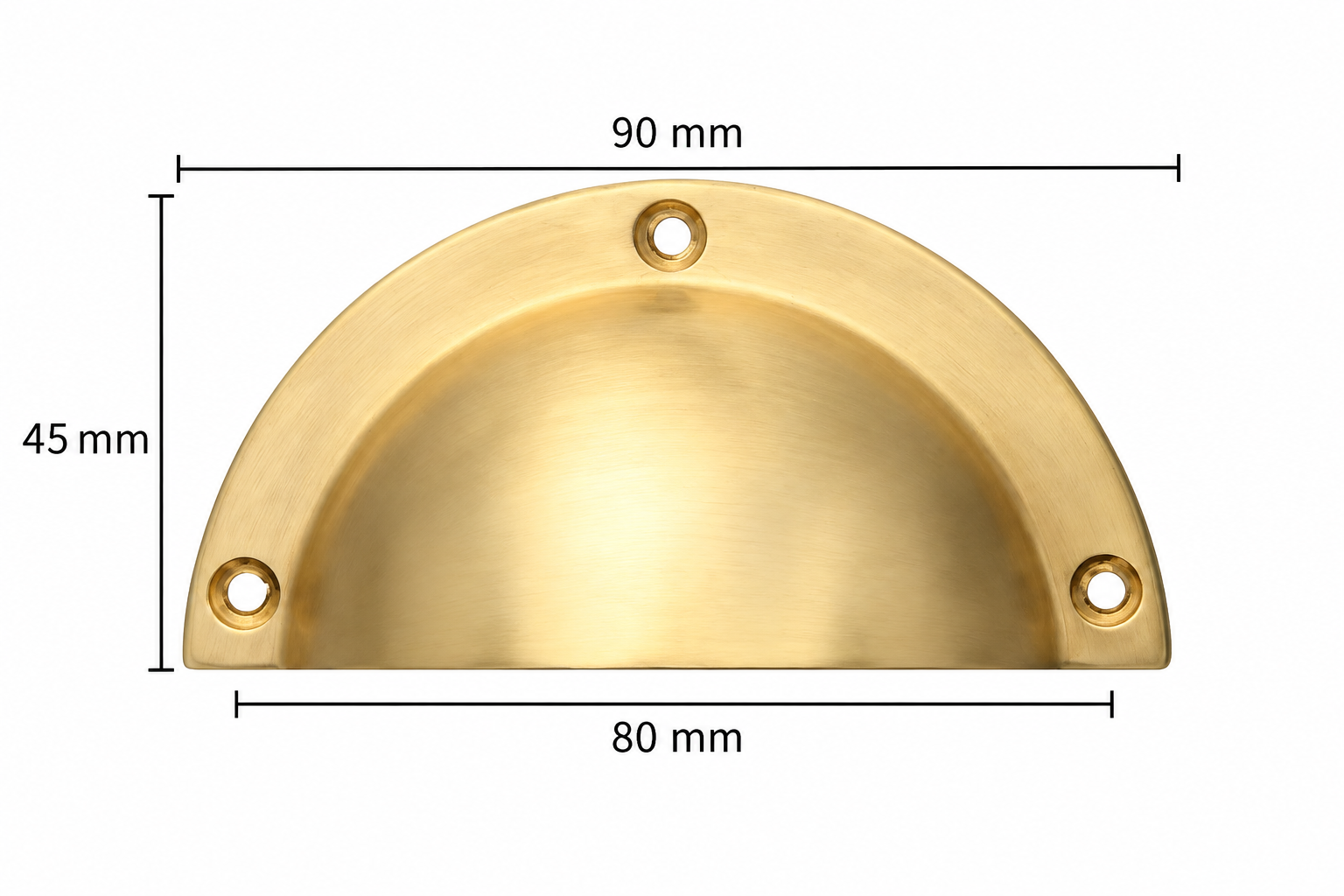 Classic Handles & Knobs T2109 in Solid brass for cabinets, wardrobes and furniture, product number T2109, T2109 - Matte - 90mm
