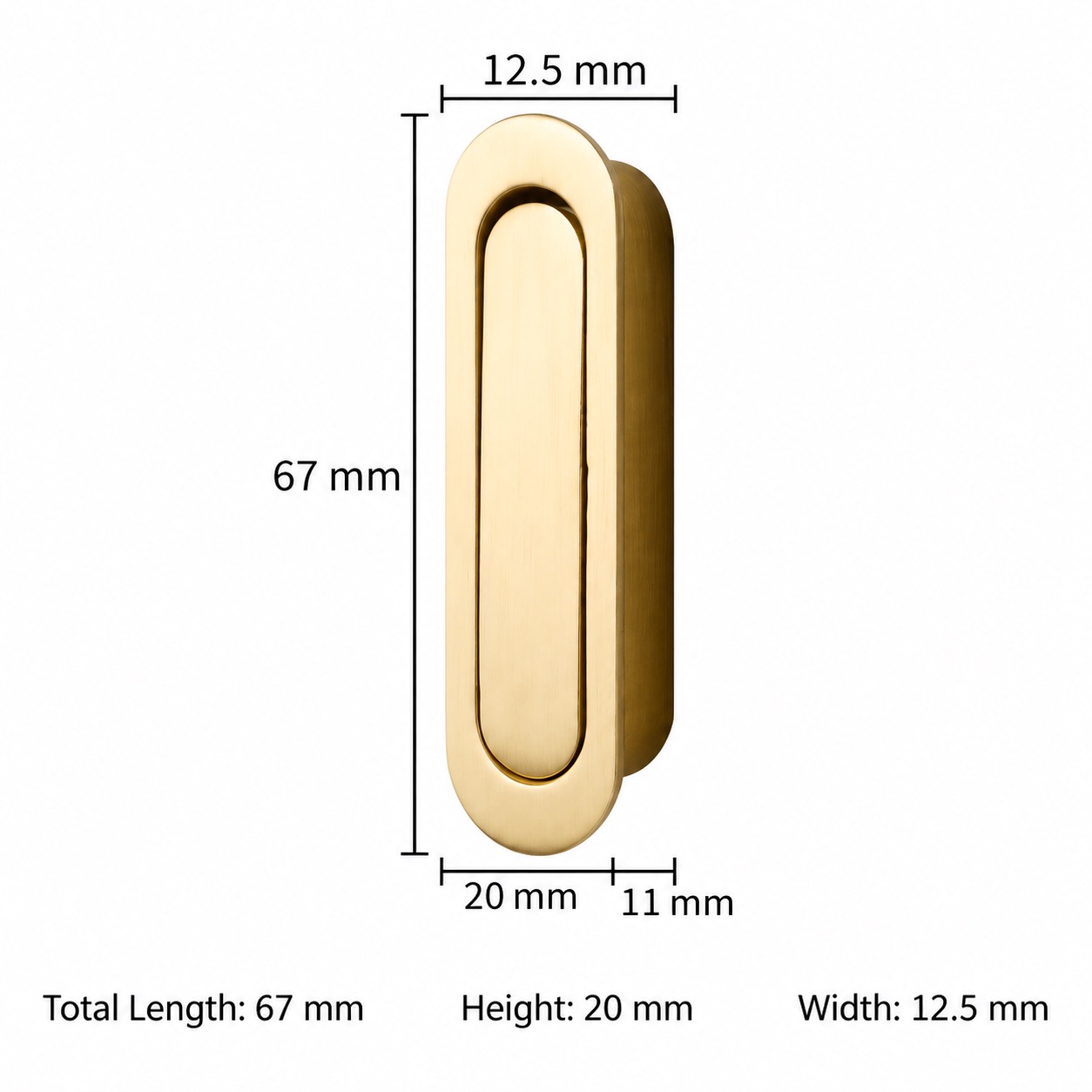 Classic Handles & Knobs T2116 in Solid brass for cabinets, wardrobes and furniture, product number T2116, T2116 - Matte