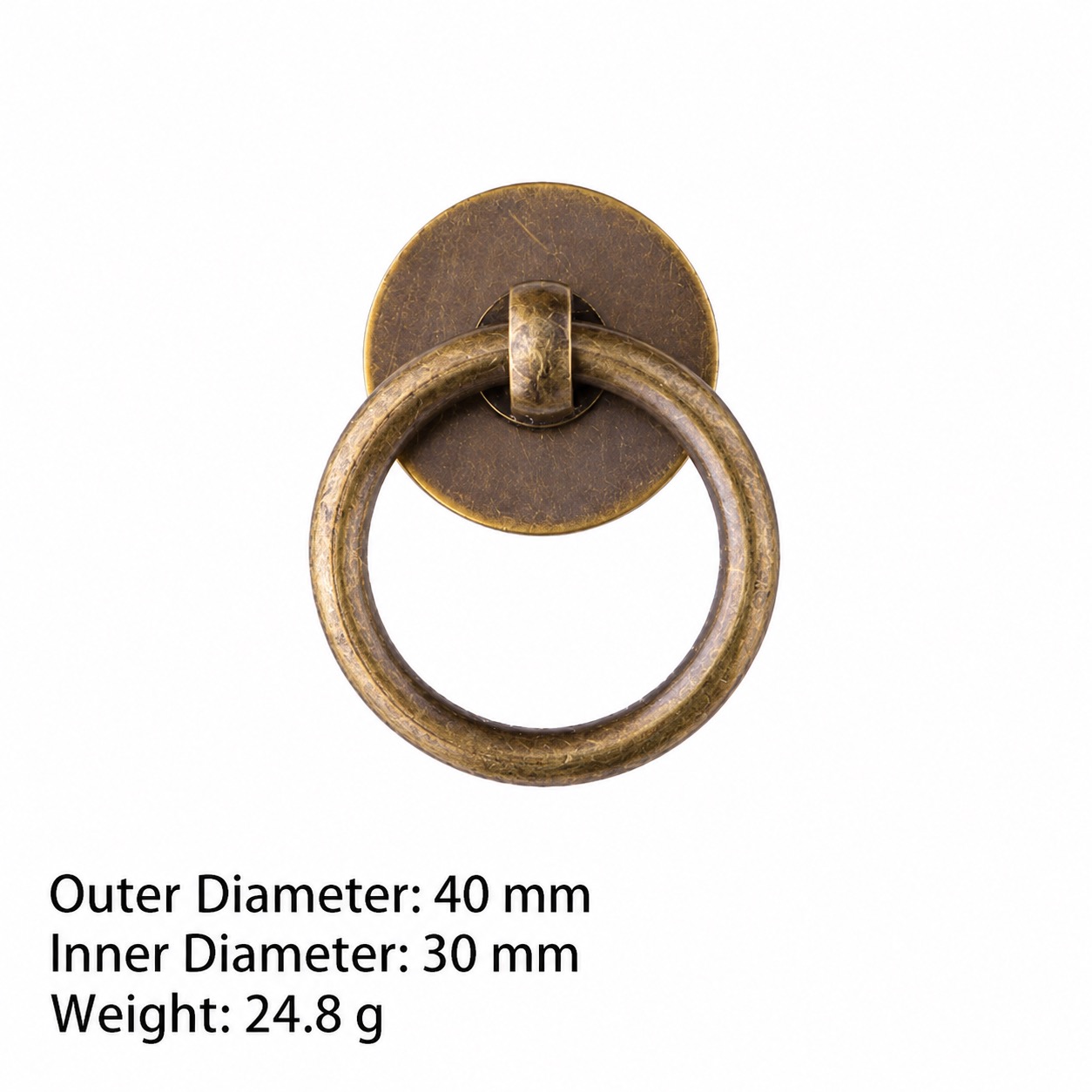 Classic Handles & Knobs T2204 in Solid brass for cabinets, wardrobes and furniture, product number T2204, T2204 - Antique bronze - 40mm