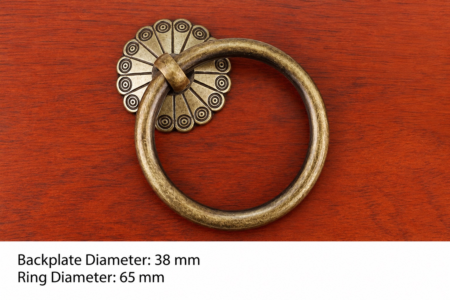 Classic Handles & Knobs T2302 in Solid brass for cabinets, wardrobes and furniture, product number T2302, T2302 - Antique bronze - 65mm