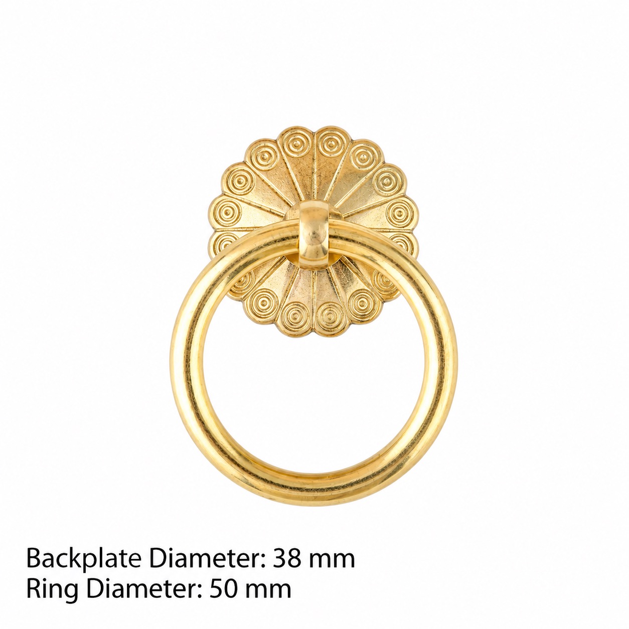 Classic Handles & Knobs T2302 in Solid brass for cabinets, wardrobes and furniture, product number T2302, T2302 - Brass - 50mm