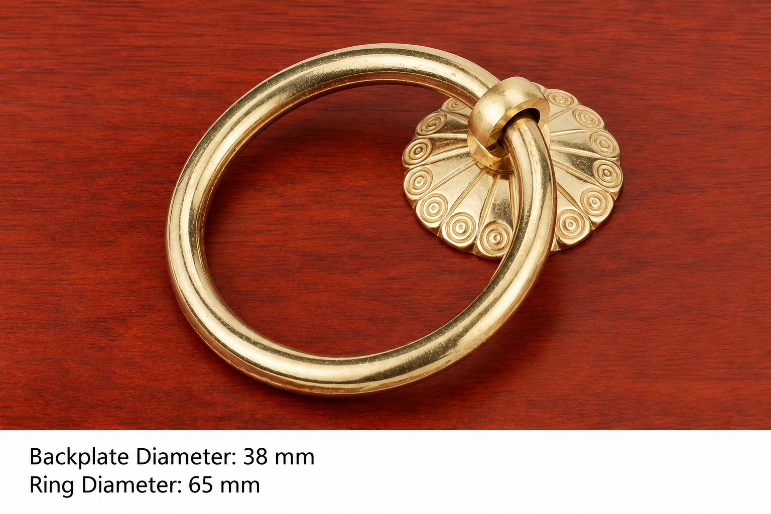 Classic Handles & Knobs T2302 in Solid brass for cabinets, wardrobes and furniture, product number T2302, T2302 - Brass - 65mm
