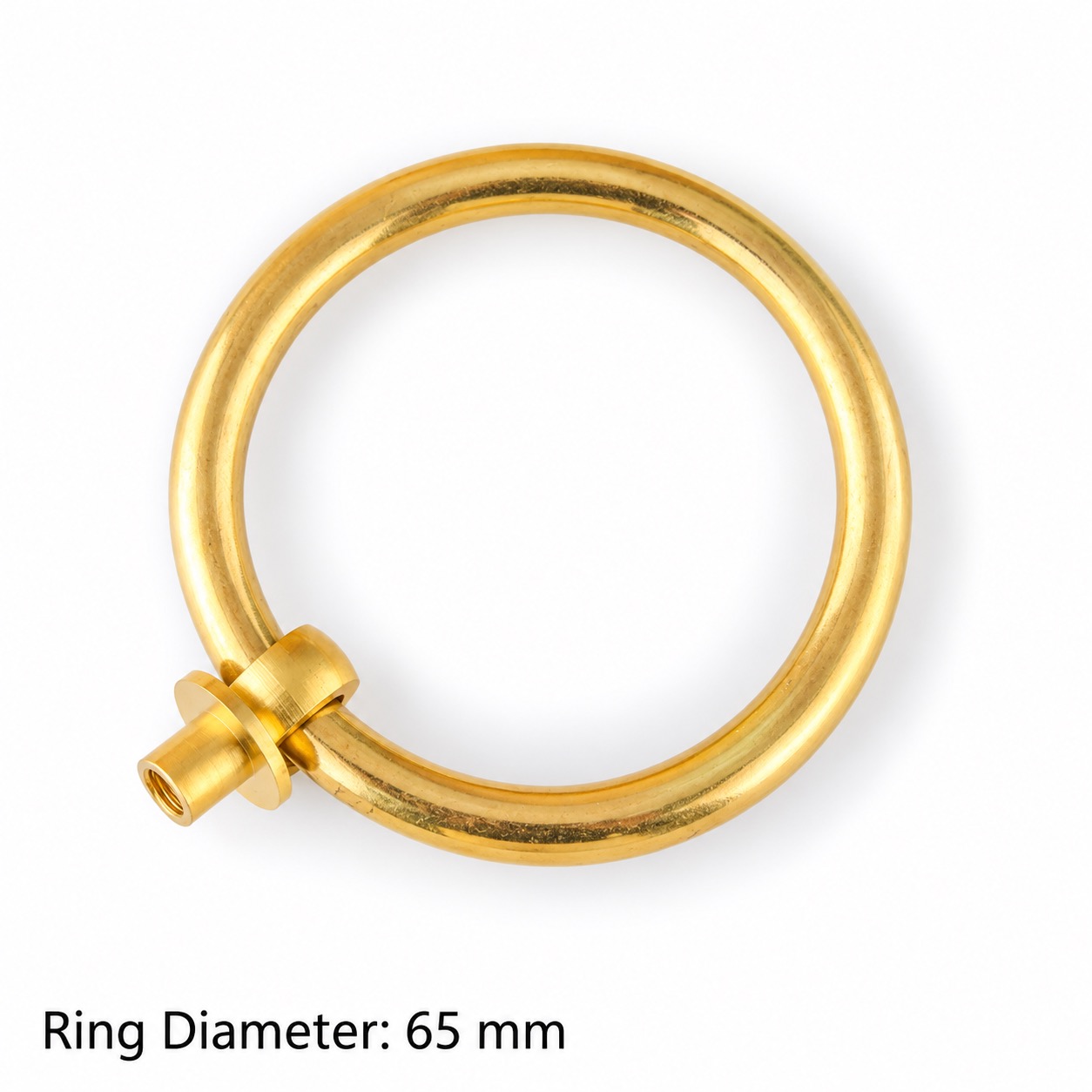 Classic Handles & Knobs T2313 in Solid brass for cabinets, wardrobes and furniture, product number T2313, T2313 - Brass - 65mm
