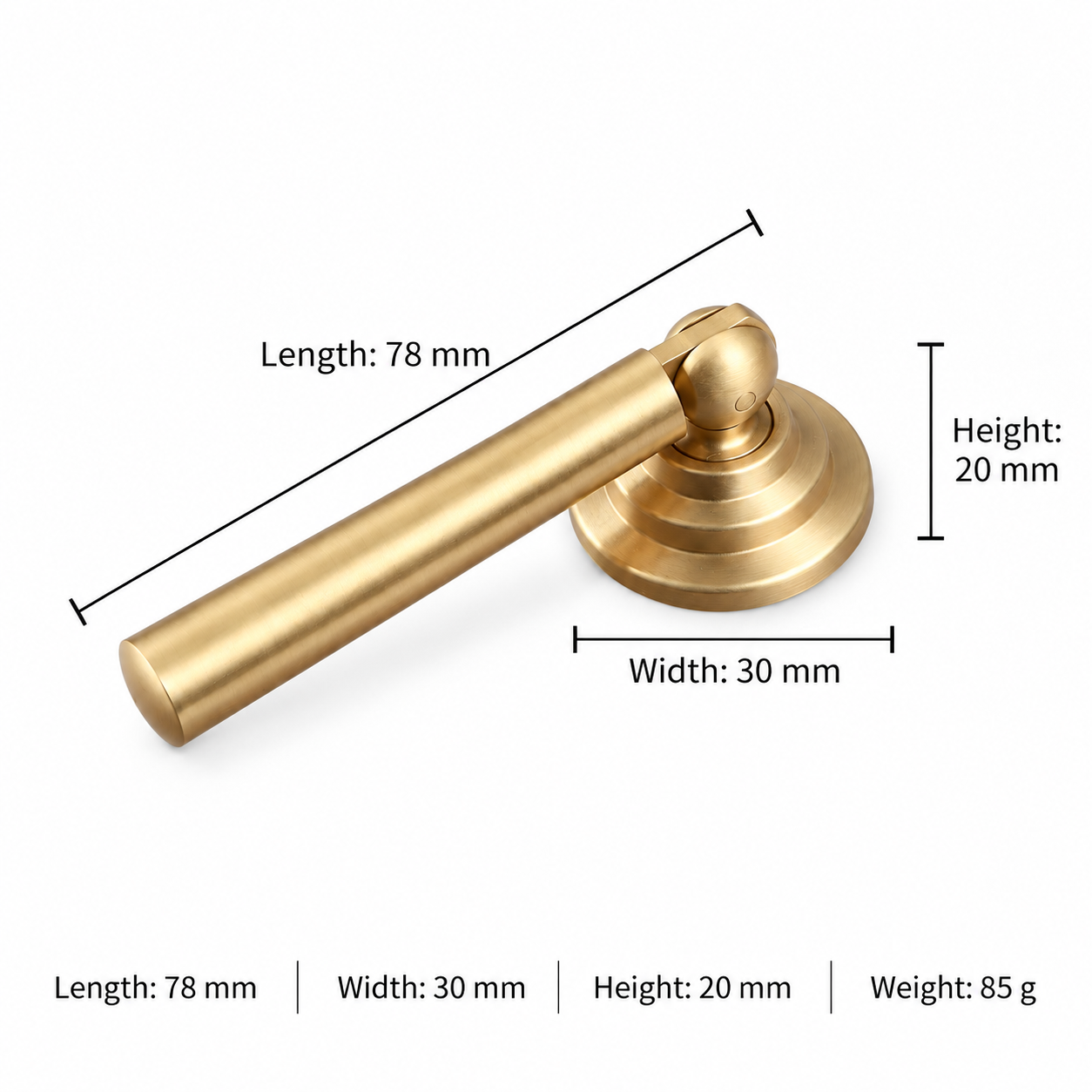 Classic Handles & Knobs T2519 in Solid brass for cabinets, wardrobes and furniture, product number T2519, T2519 - Matte - Small