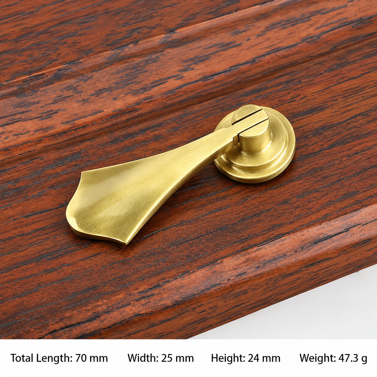 Classic Handles & Knobs T2528 in Solid brass for cabinets, wardrobes and furniture, product number T2528, T2528 - Matte