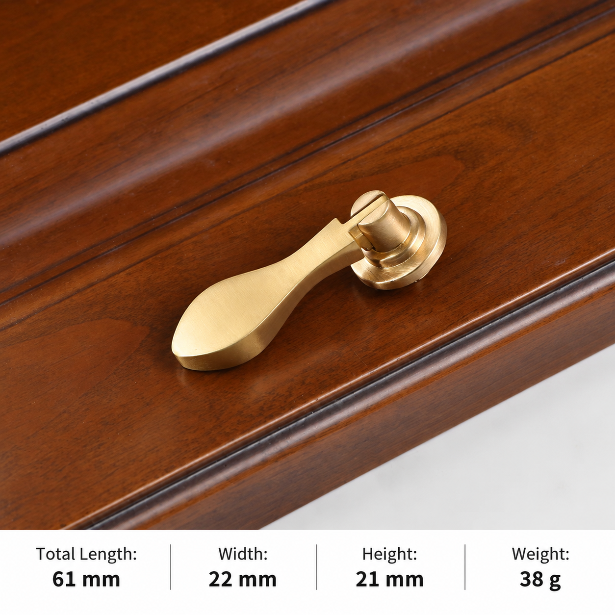 Classic Handles & Knobs T2529 in Solid brass for cabinets, wardrobes and furniture, product number T2529, T2529 - Matte