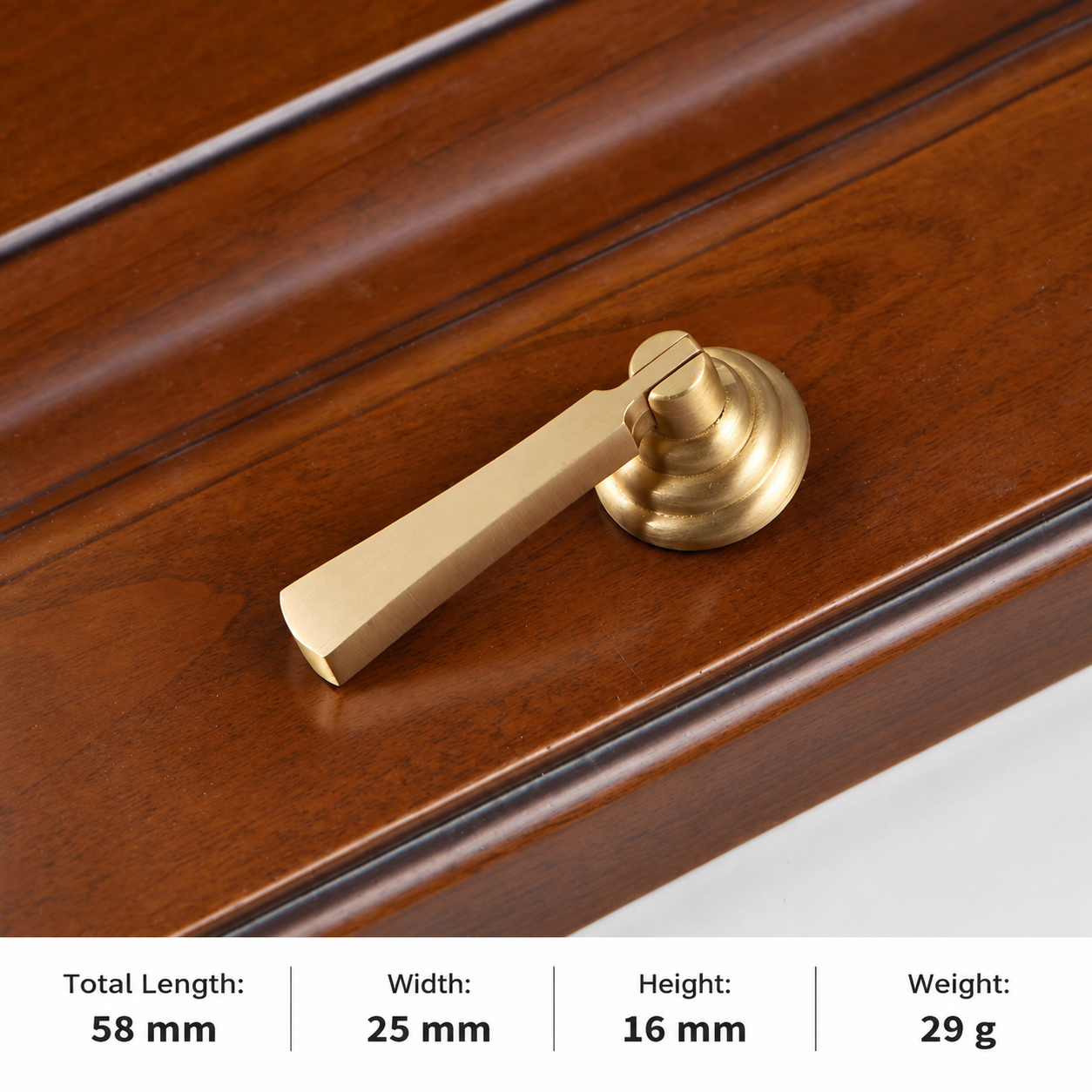 Classic Handles & Knobs T2532 in Solid brass for cabinets, wardrobes and furniture, product number T2532, T2532 - Matte