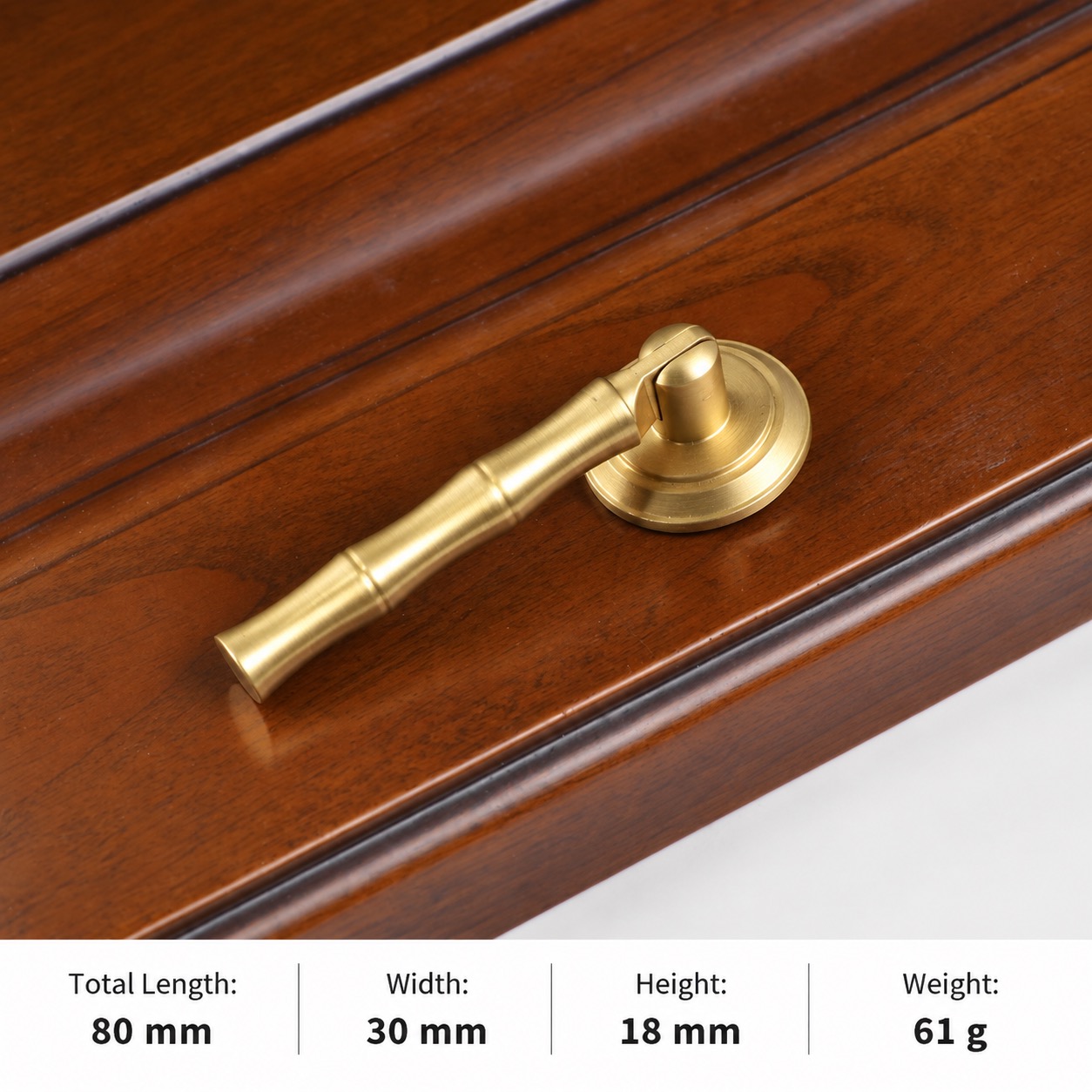 Classic Handles & Knobs T2535 in Solid brass for cabinets, wardrobes and furniture, product number T2535, T2535 - Matte - Large