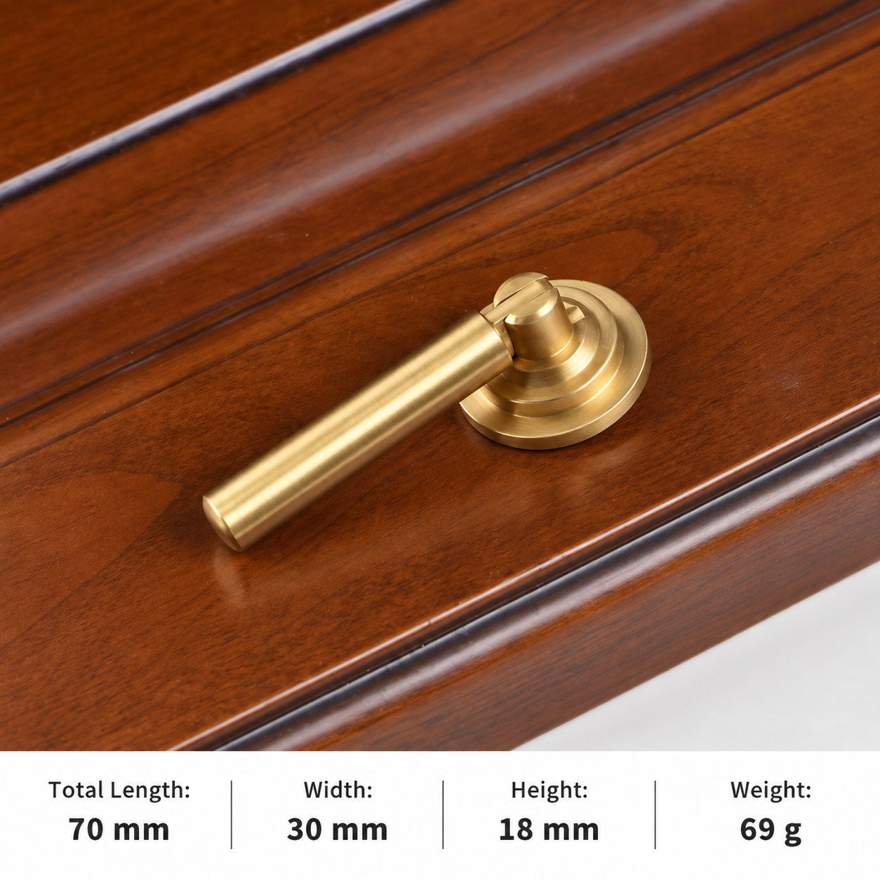 Classic Handles & Knobs T2536 in Solid brass for cabinets, wardrobes and furniture, product number T2536, T2536 - Matte Small