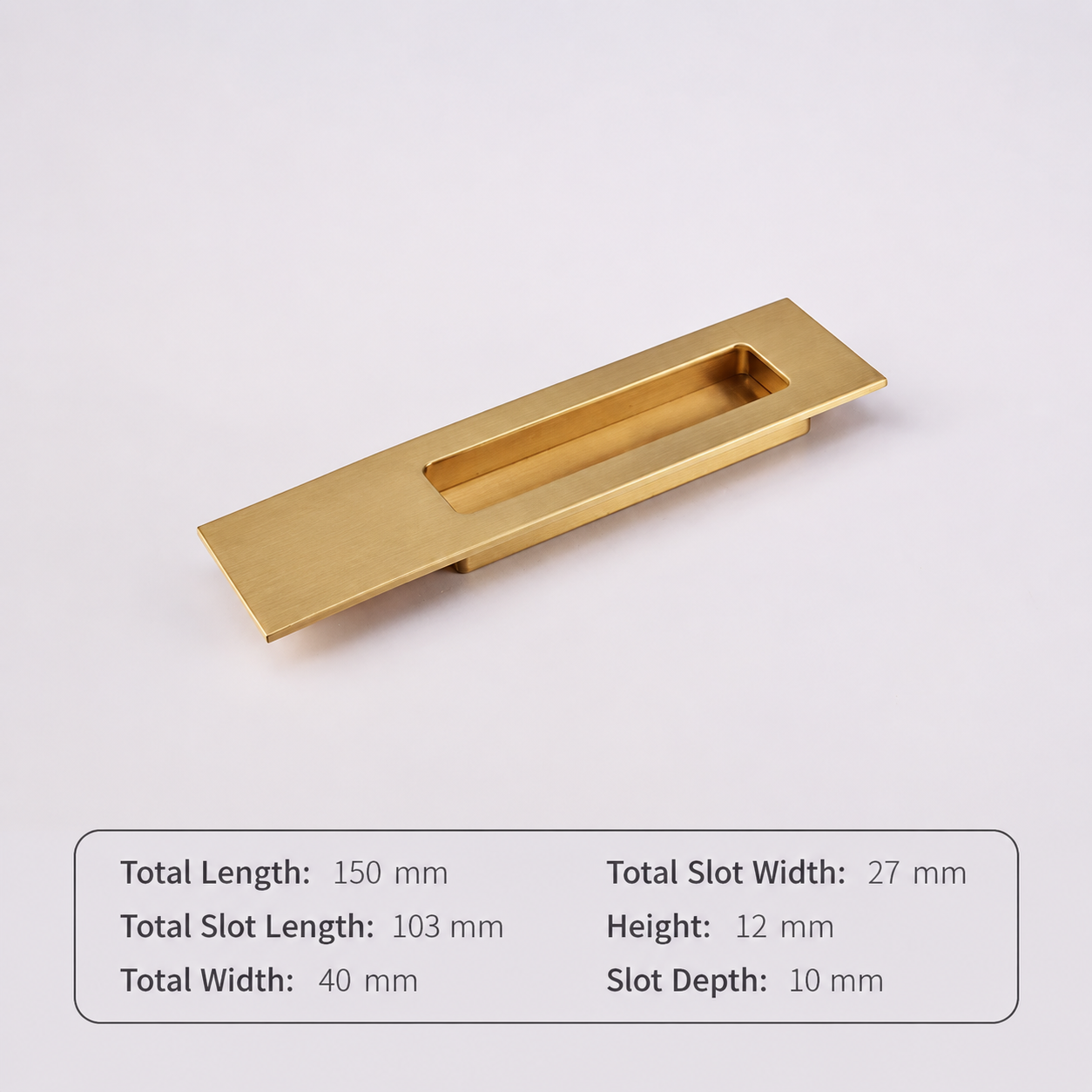Modern Handles & Knobs T2119 in Solid brass for cabinets, wardrobes and furniture, product number T2119, T2119 - Matte - 150mm
