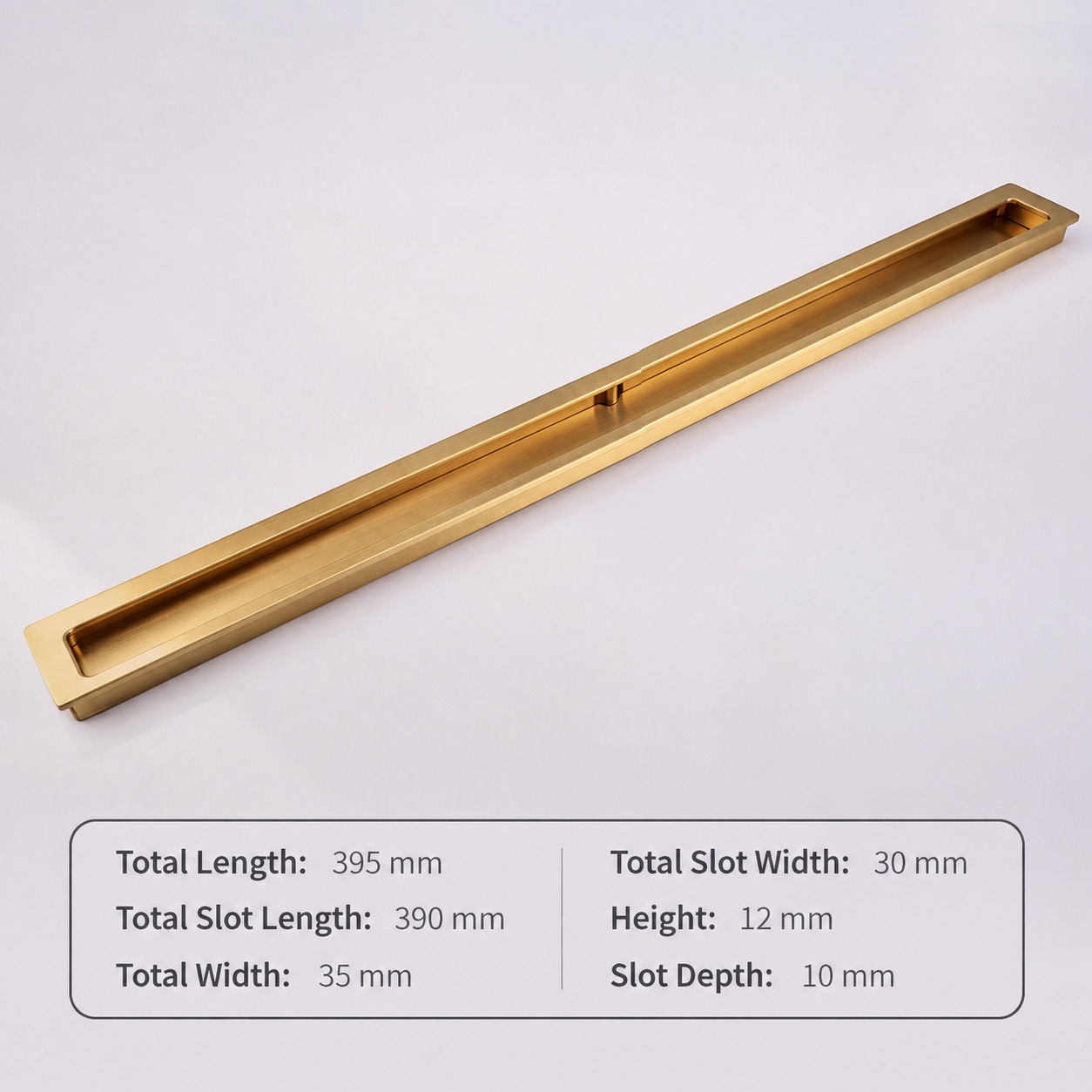 Modern Handles & Knobs T2120 in Solid brass for cabinets, wardrobes and furniture, product number T2120, T2120 - Matte - 395mm