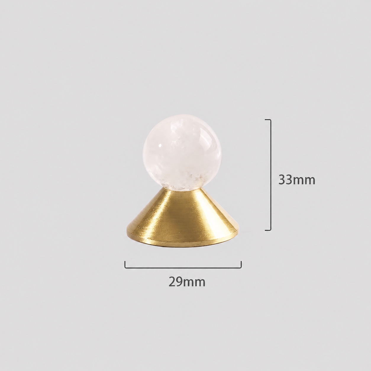 Modern Handles & Knobs T2542 in Solid brass for cabinets, wardrobes and furniture, product number T2542, T2542 - White crystal