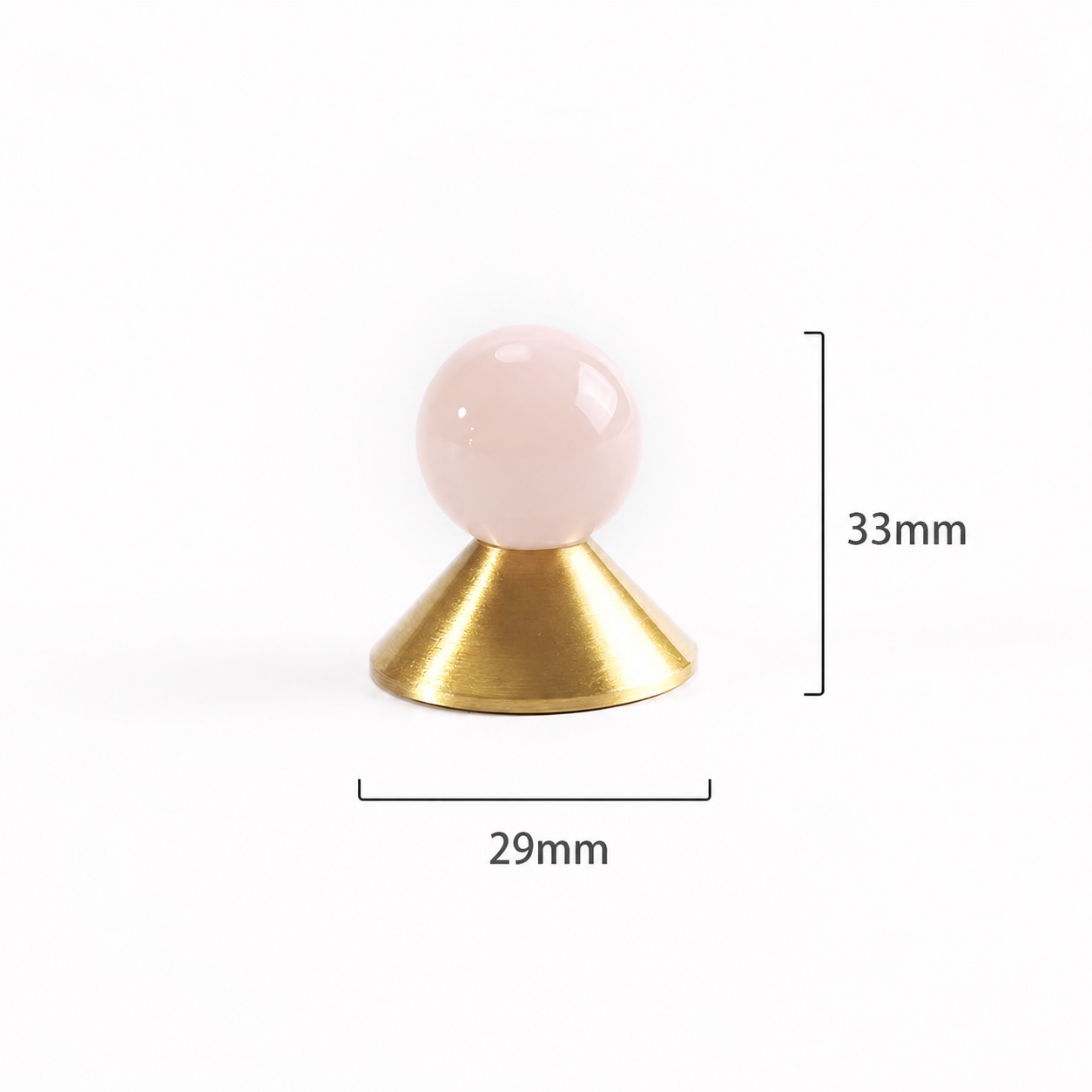 Modern Handles & Knobs T2542 in Solid brass for cabinets, wardrobes and furniture, product number T2542, T2542 - Pink crystal