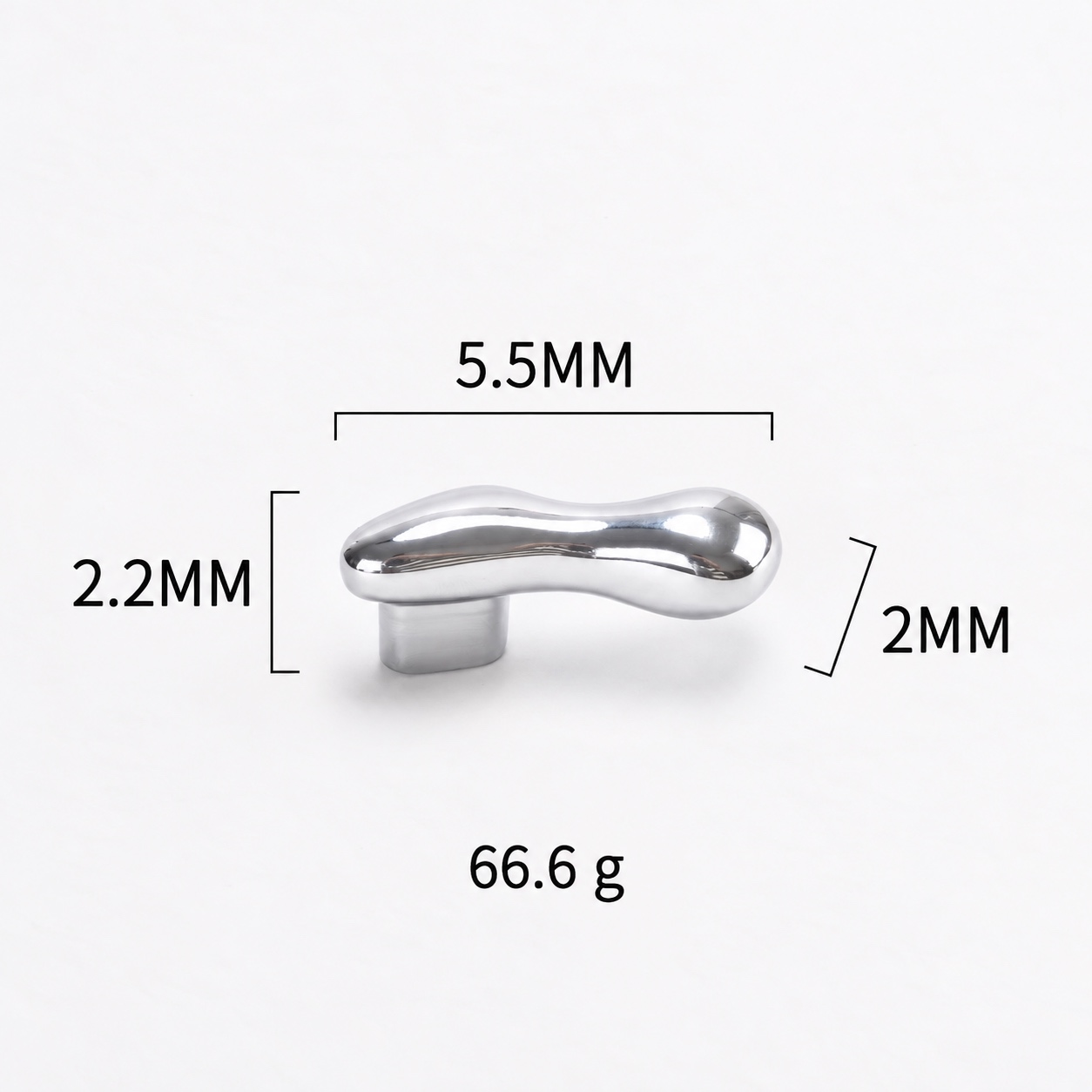 Modern Handles & Knobs T26003 in Solid brass for cabinets, wardrobes and furniture, product number T26003, T26003 - Silver