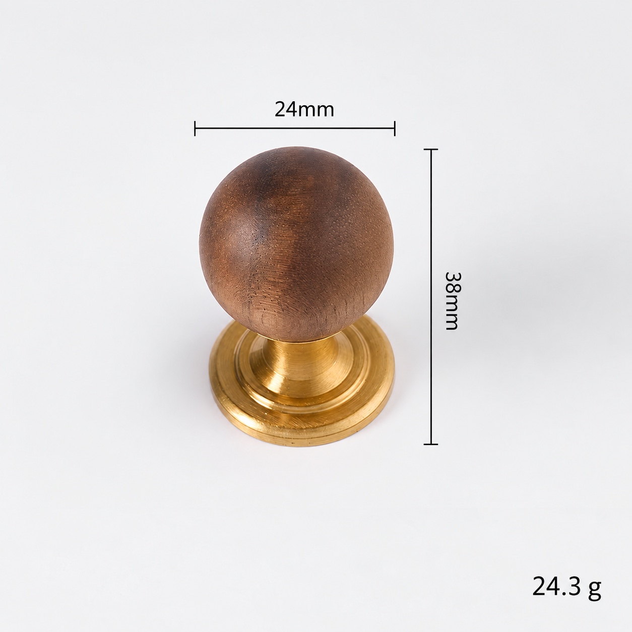 Modern Handles & Knobs T26006 in Solid brass for cabinets, wardrobes and furniture, product number T26006, T26006 - Brass