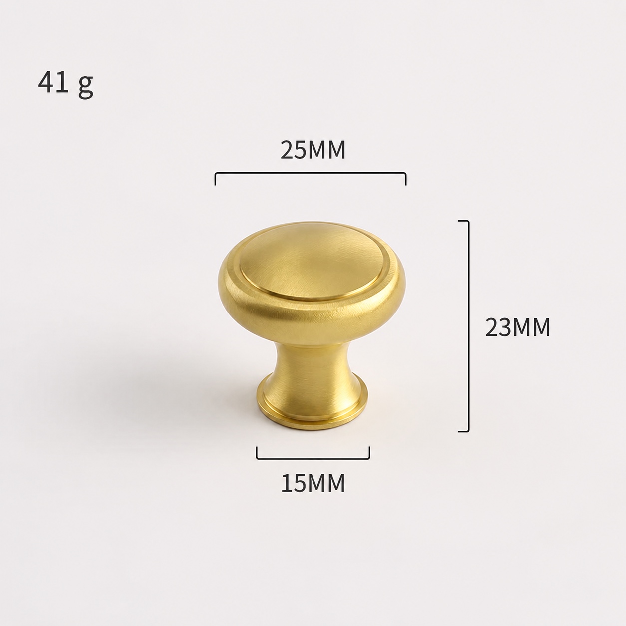 Modern Handles & Knobs T26011 in Solid brass for cabinets, wardrobes and furniture, product number T26011, T26011 - Matte - 25mm
