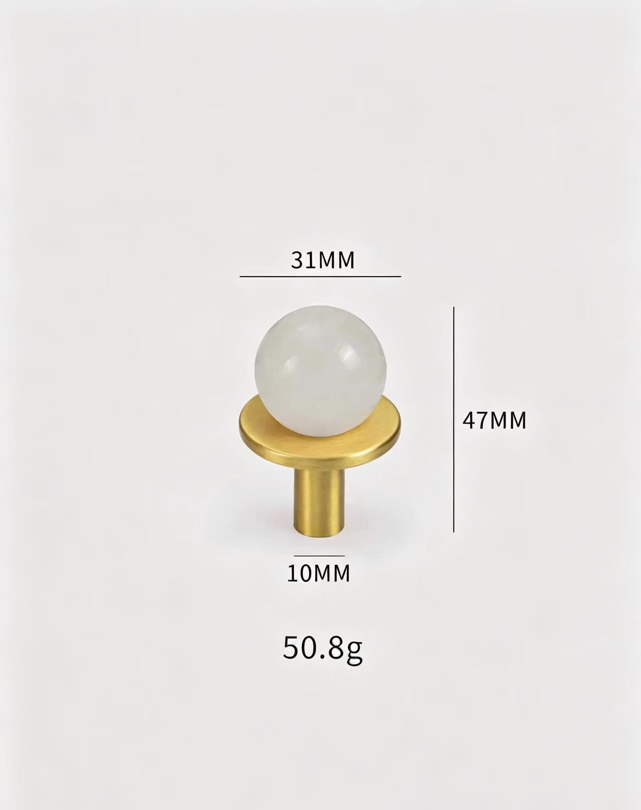 Modern Handles & Knobs T26016 in Solid brass for cabinets, wardrobes and furniture, product number T26016, T26016 - White crystal