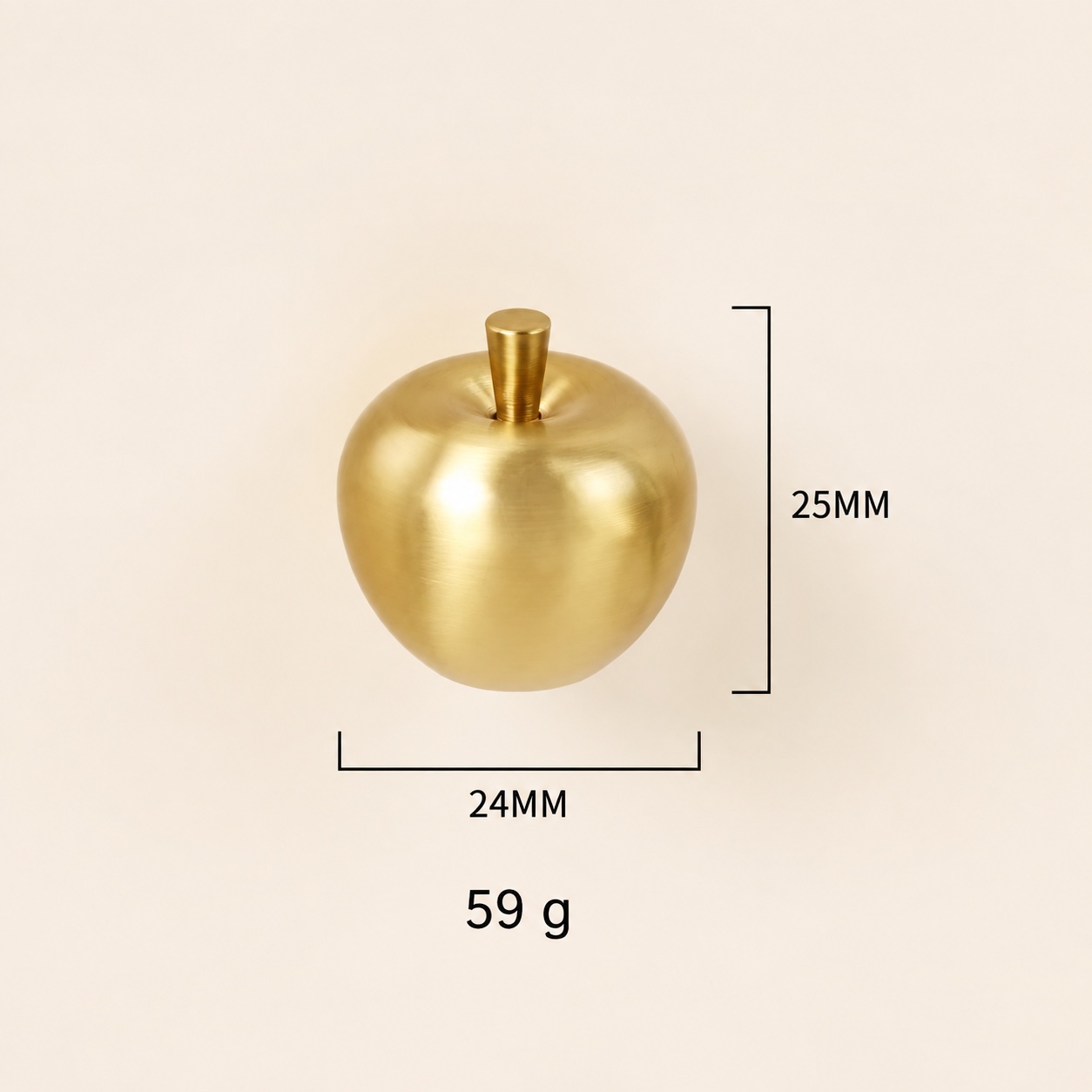 Modern Handles & Knobs T26022 in Solid brass for cabinets, wardrobes and furniture, product number T26022, T26022 - Apple - Matte