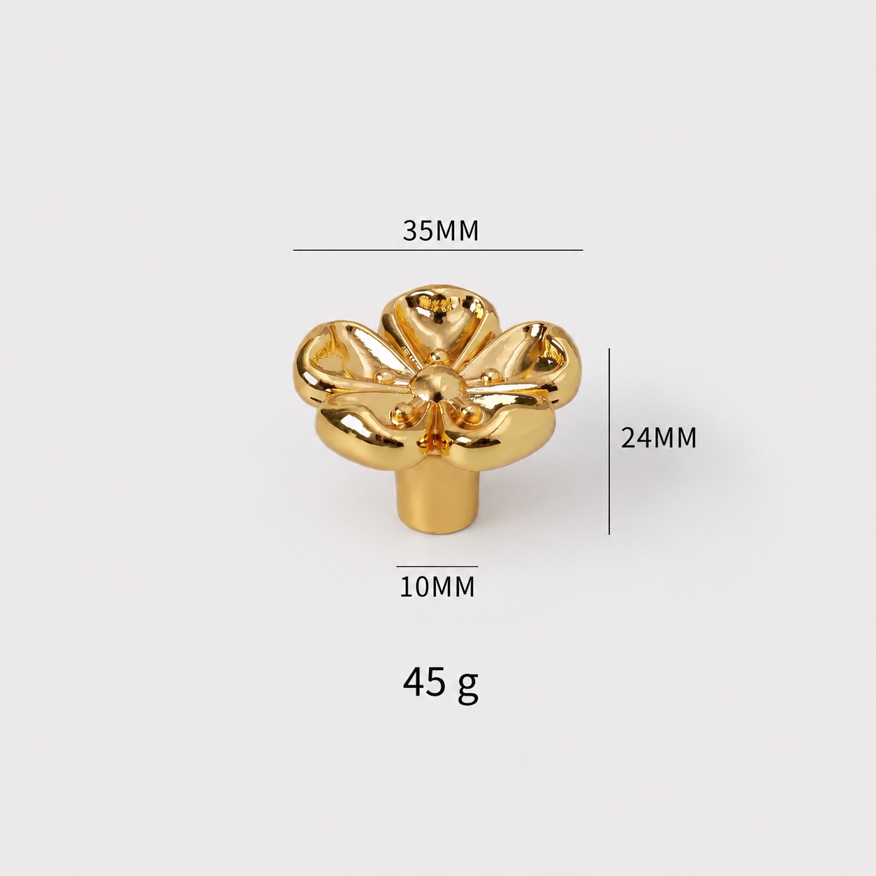 Modern Handles & Knobs T26026 in Solid brass for cabinets, wardrobes and furniture, product number T26026, T26026 - Gold