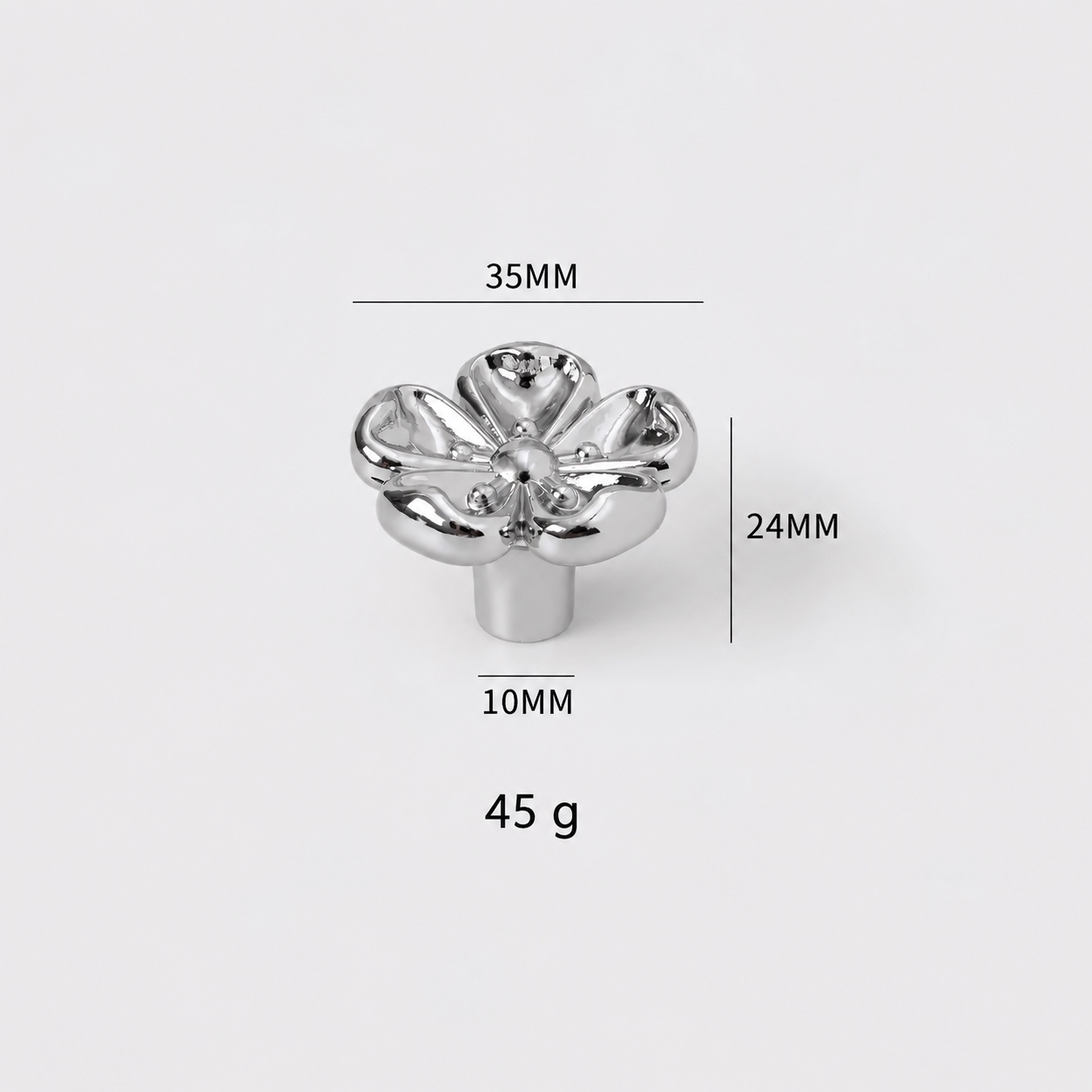 Modern Handles & Knobs T26026 in Solid brass for cabinets, wardrobes and furniture, product number T26026, T26026 - Silver