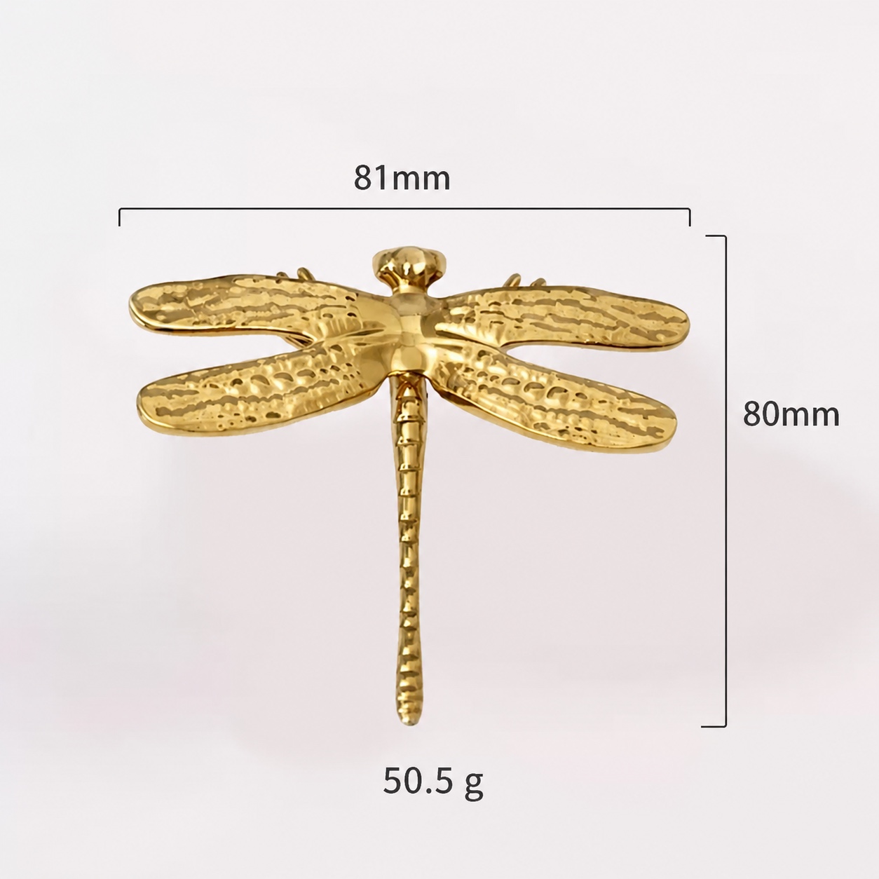 Modern Handles & Knobs T26028 in Solid brass for cabinets, wardrobes and furniture, product number T26028, T26028 - Dragonfly