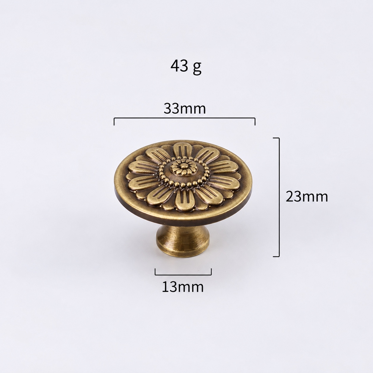 Modern Handles & Knobs T26035 in Solid brass for cabinets, wardrobes and furniture, product number T26035, T26035 - Antique bronze
