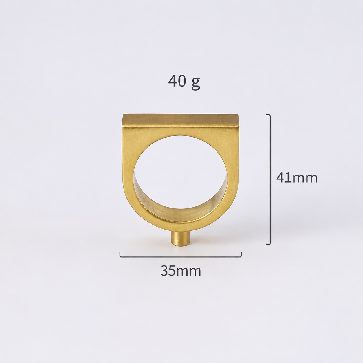 Modern Handles & Knobs T26037 in Solid brass for cabinets, wardrobes and furniture, product number T26037, T26037 - Matte