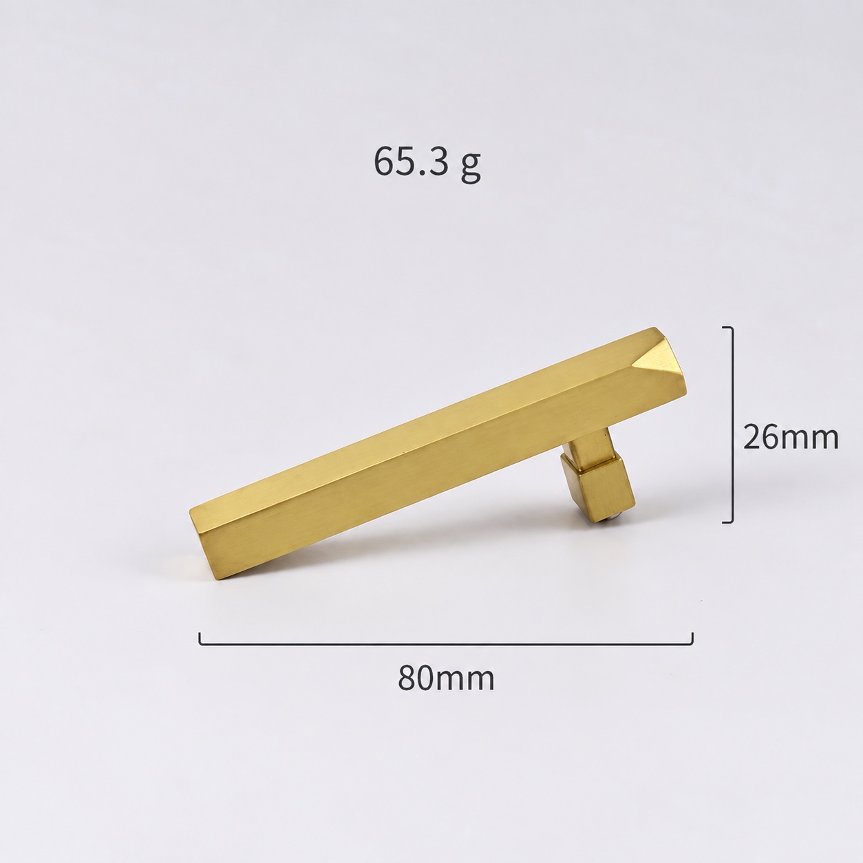 Modern Handles & Knobs T26038B in Solid brass for cabinets, wardrobes and furniture, product number T26038B, T26038B - Matte