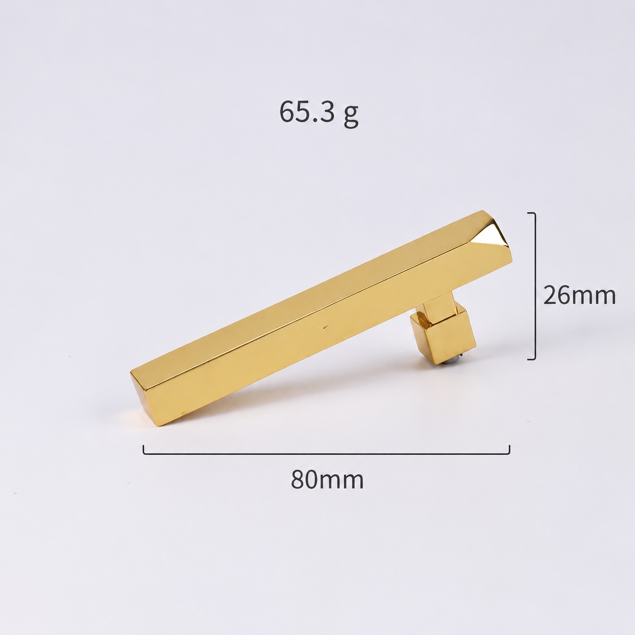Modern Handles & Knobs T26038B in Solid brass for cabinets, wardrobes and furniture, product number T26038B, T26038B - Gold