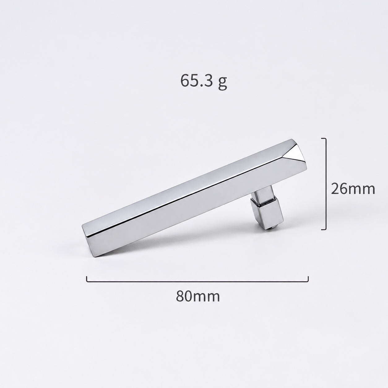Modern Handles & Knobs T26038B in Solid brass for cabinets, wardrobes and furniture, product number T26038B, T26038B - Silver