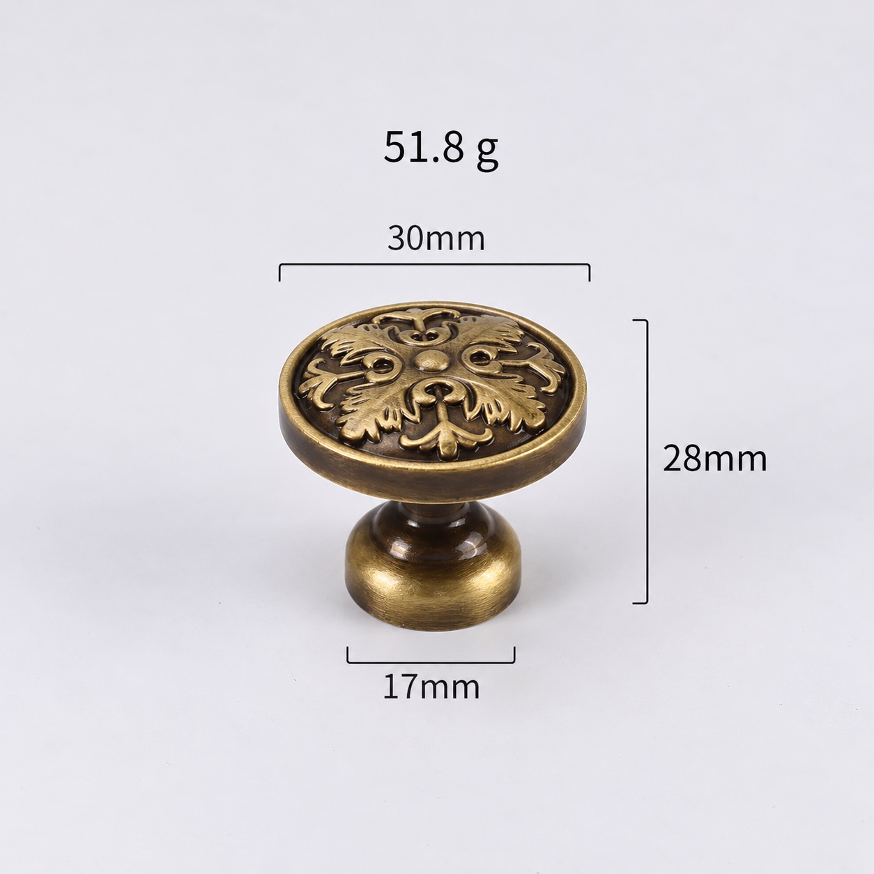 Modern Handles & Knobs T26039 in Solid brass for cabinets, wardrobes and furniture, product number T26039, T26039 - Antique bronze - Small