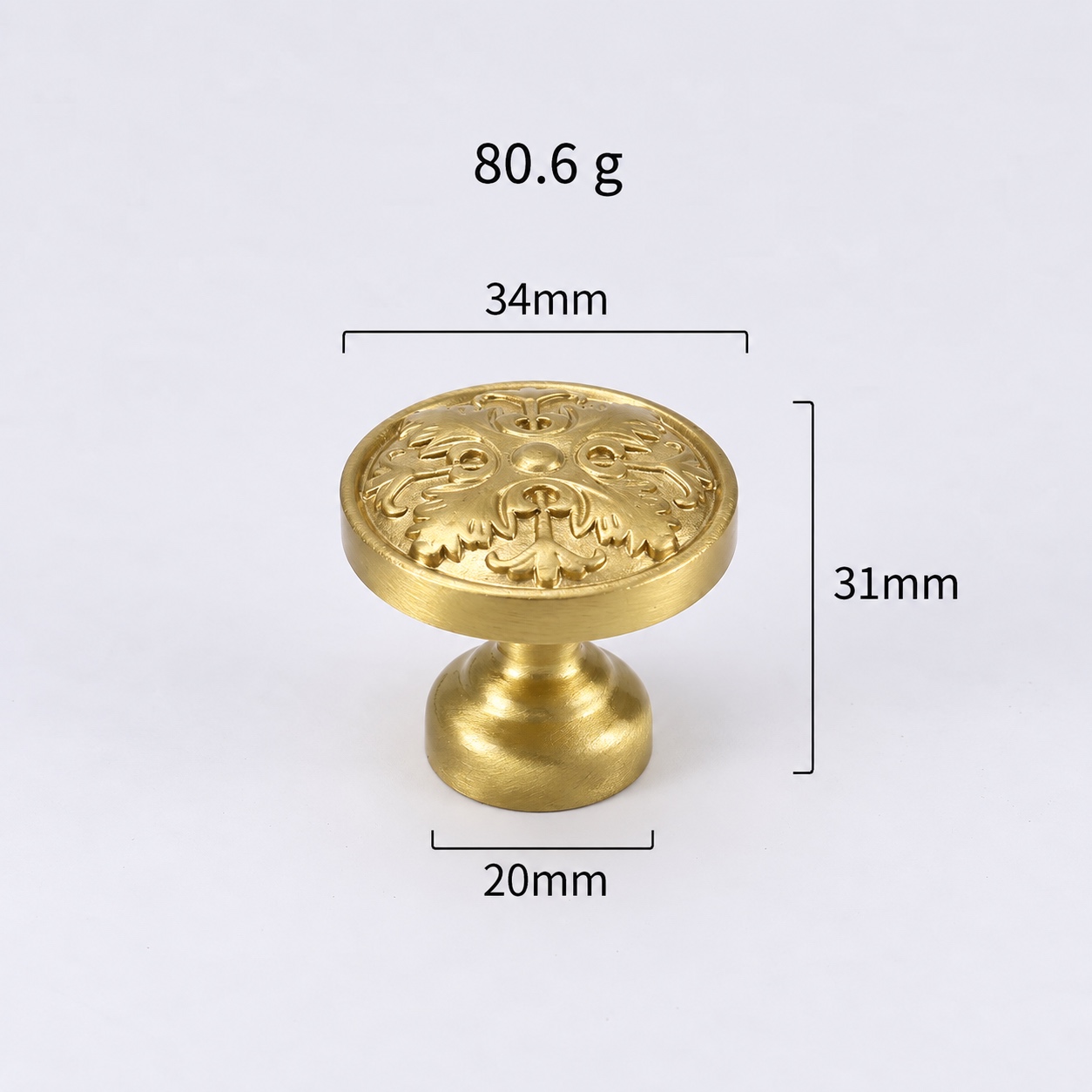 Modern Handles & Knobs T26039 in Solid brass for cabinets, wardrobes and furniture, product number T26039, T26039 - Brass - Large