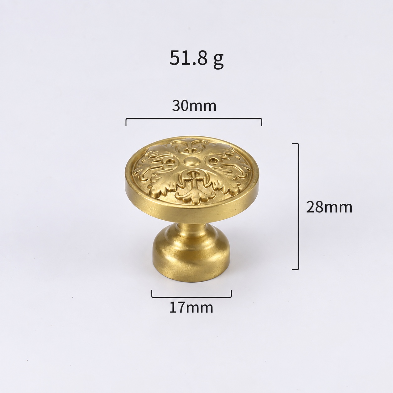 Modern Handles & Knobs T26039 in Solid brass for cabinets, wardrobes and furniture, product number T26039, T26039 - Brass - Small