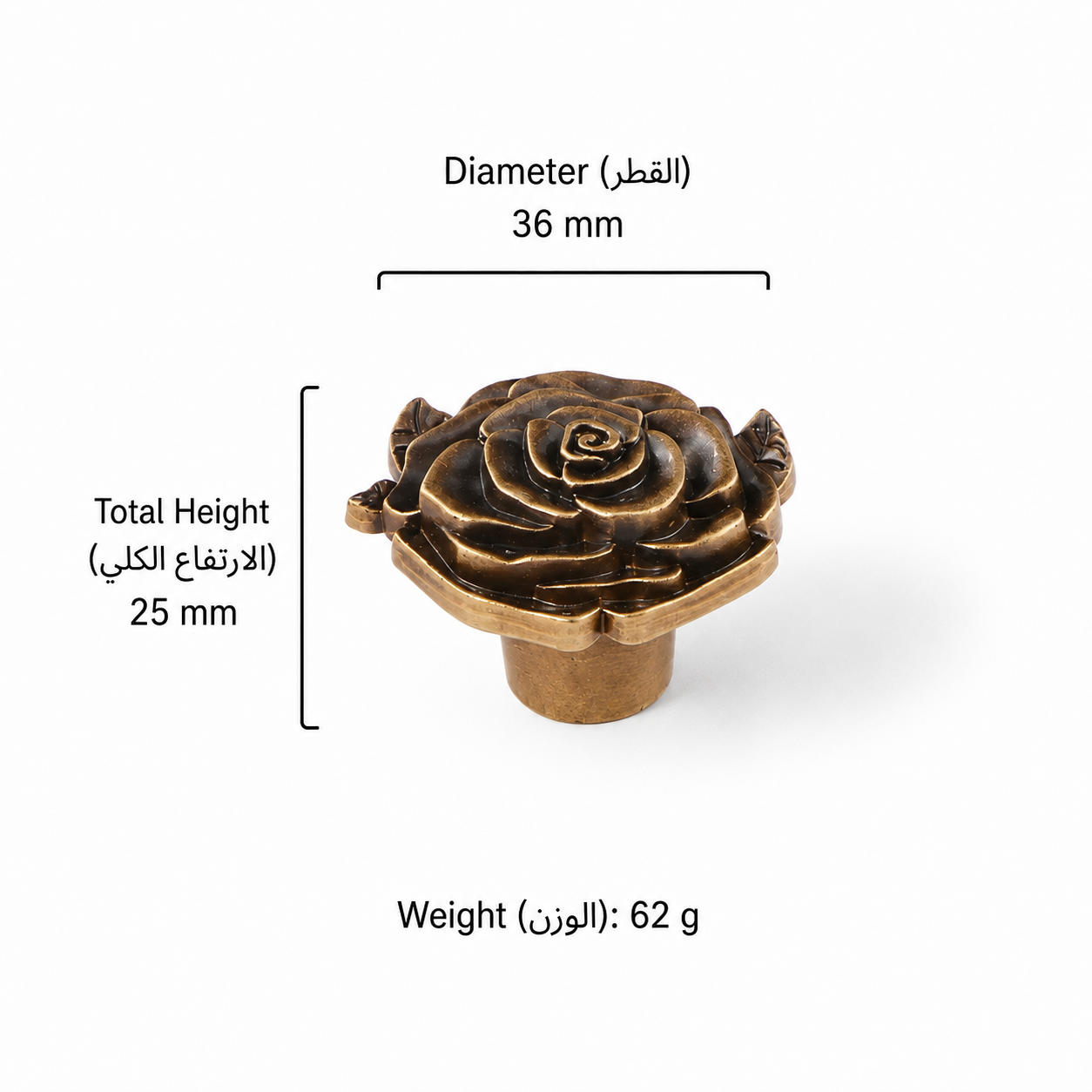 Modern Handles & Knobs T2607 in Solid brass for cabinets, wardrobes and furniture, product number T2607, T2607 - 36mmAntique bronze