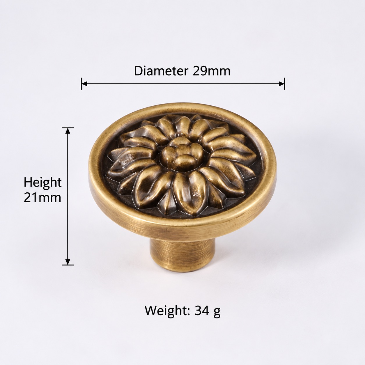 Modern Handles & Knobs T2619 in Solid brass for cabinets, wardrobes and furniture, product number T2619, T2619 - Antique bronze