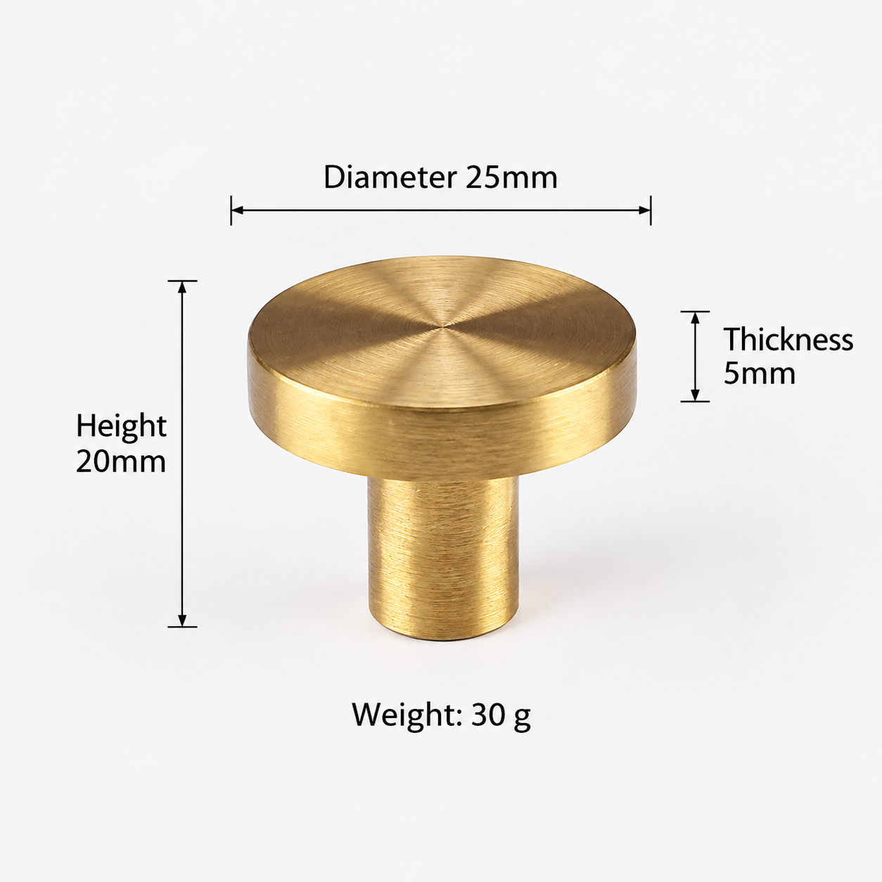 Modern Handles & Knobs T2620 Spiral Pattern in Solid brass for cabinets, wardrobes and furniture, product number T2620, T2620 - Spiral pattern - 25mm