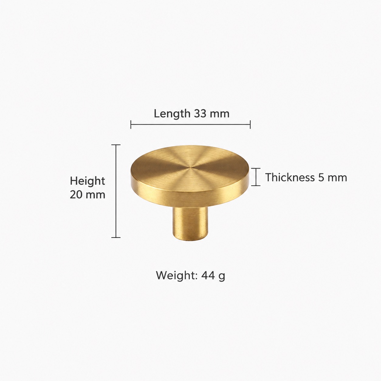 Modern Handles & Knobs T2620 Spiral Pattern in Solid brass for cabinets, wardrobes and furniture, product number T2620, T2620 - Spiral pattern - 33mm