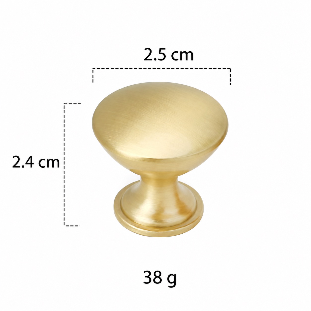 Modern Handles & Knobs T2623 in Solid brass for cabinets, wardrobes and furniture, product number T2623, T2623 - Matte - 25mm