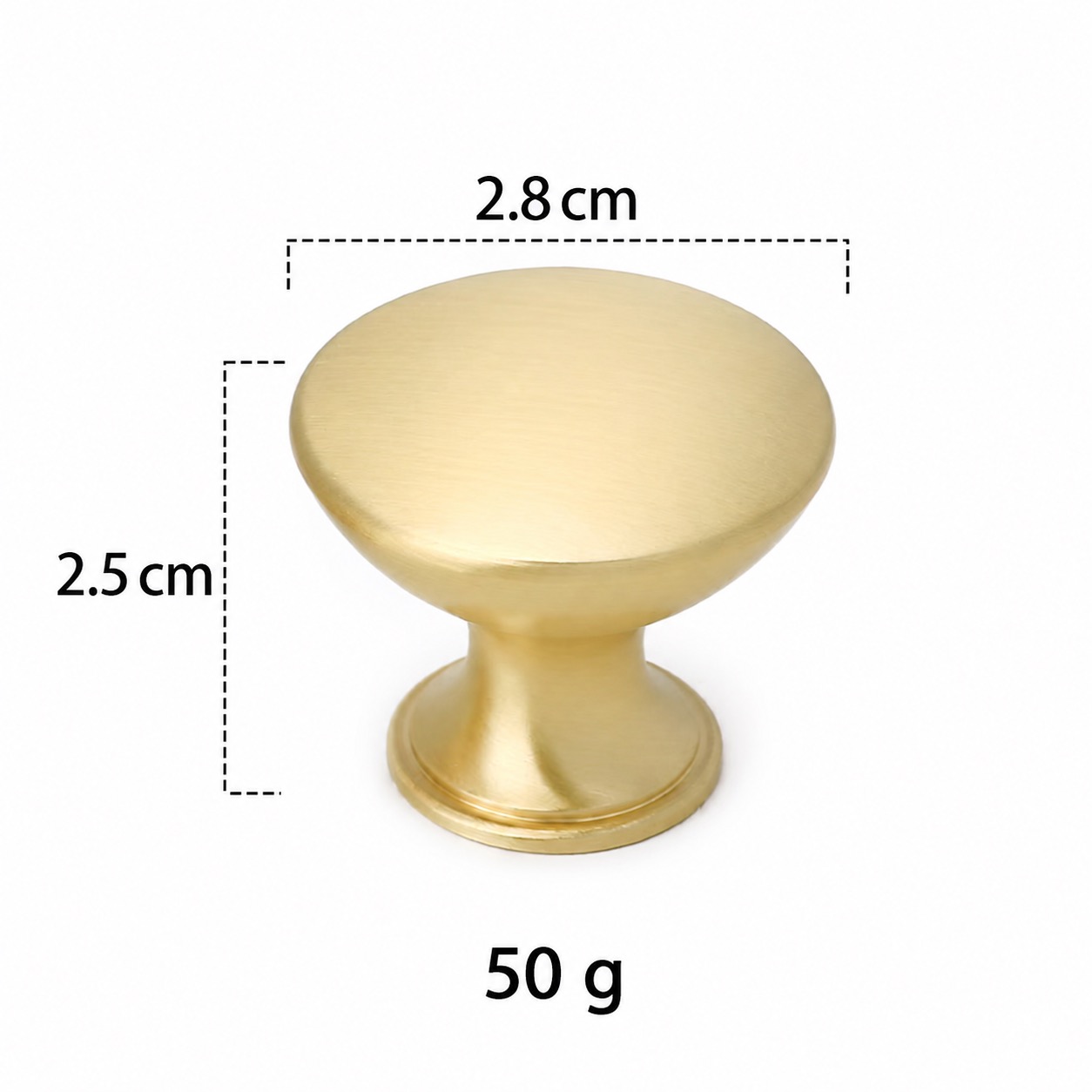 Modern Handles & Knobs T2623 in Solid brass for cabinets, wardrobes and furniture, product number T2623, T2623 - Matte - 28mm