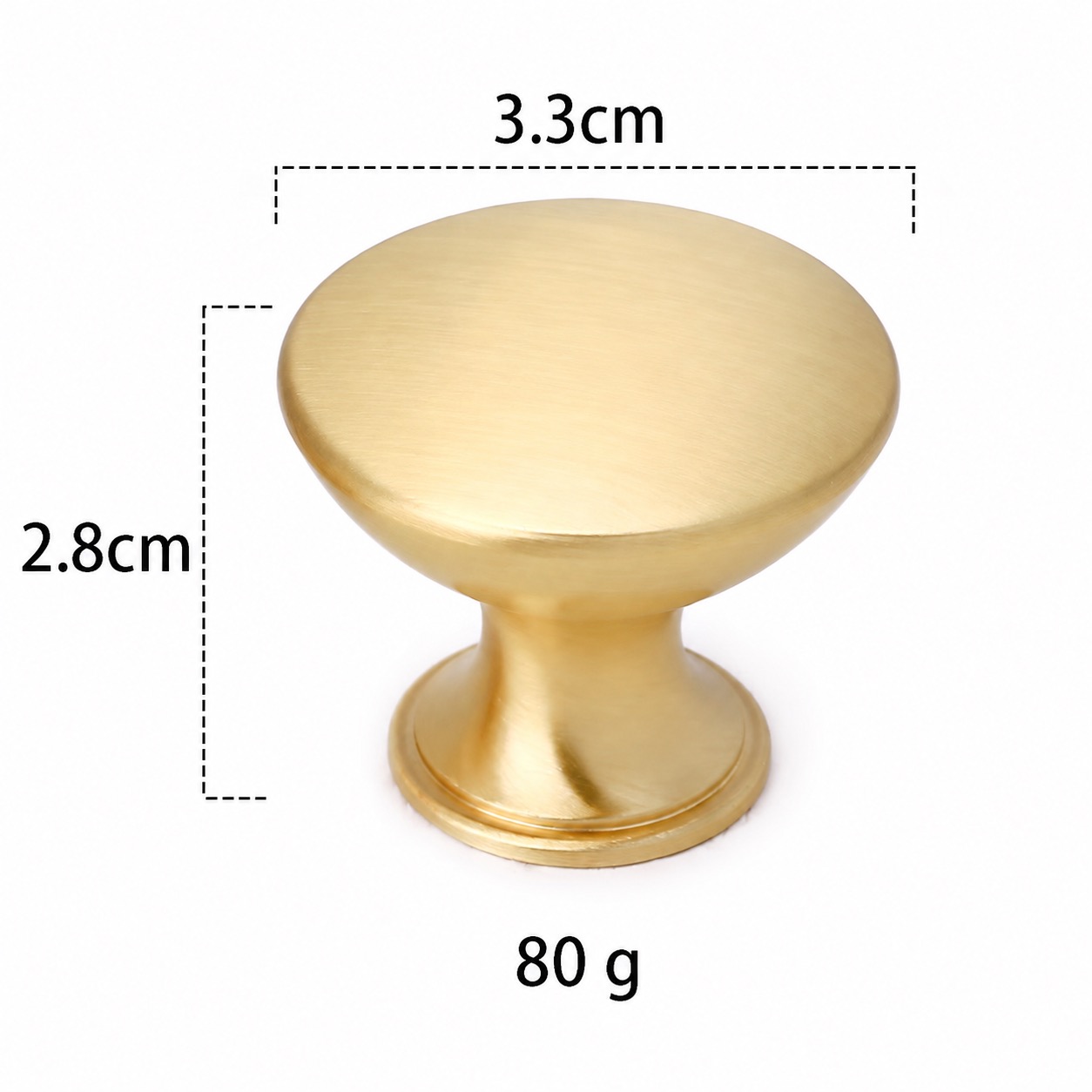 Modern Handles & Knobs T2623 in Solid brass for cabinets, wardrobes and furniture, product number T2623, T2623 - Matte - 33mm