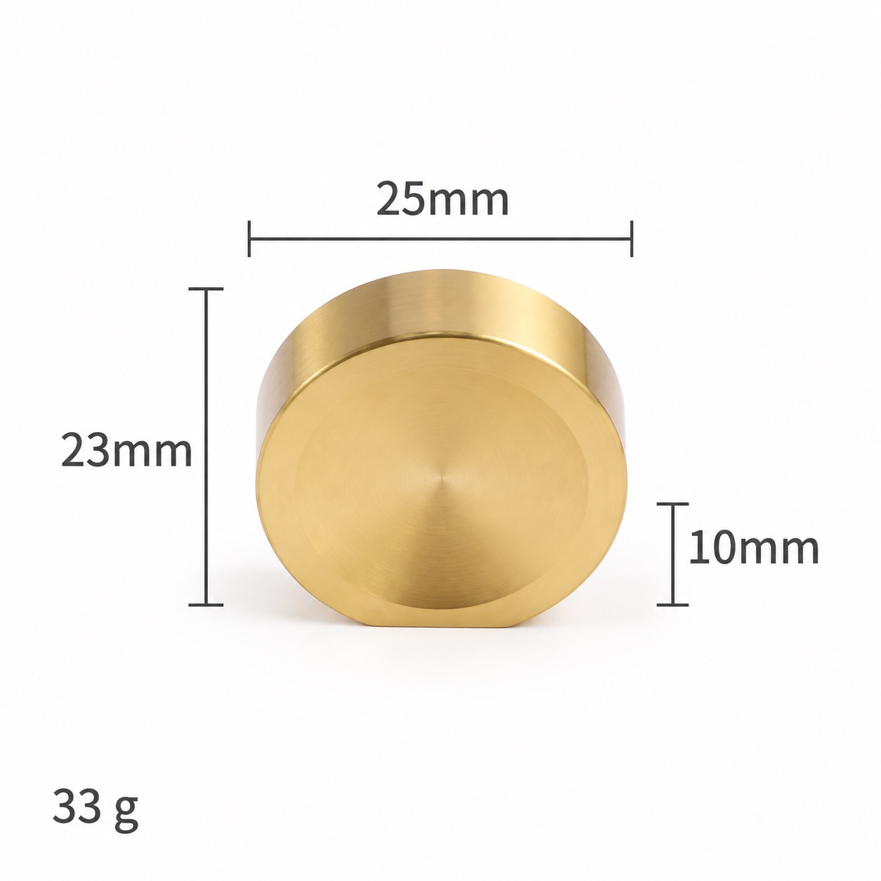 Modern Handles & Knobs T2630 in Solid brass for cabinets, wardrobes and furniture, product number T2630, T2630 - Matte - 25mm