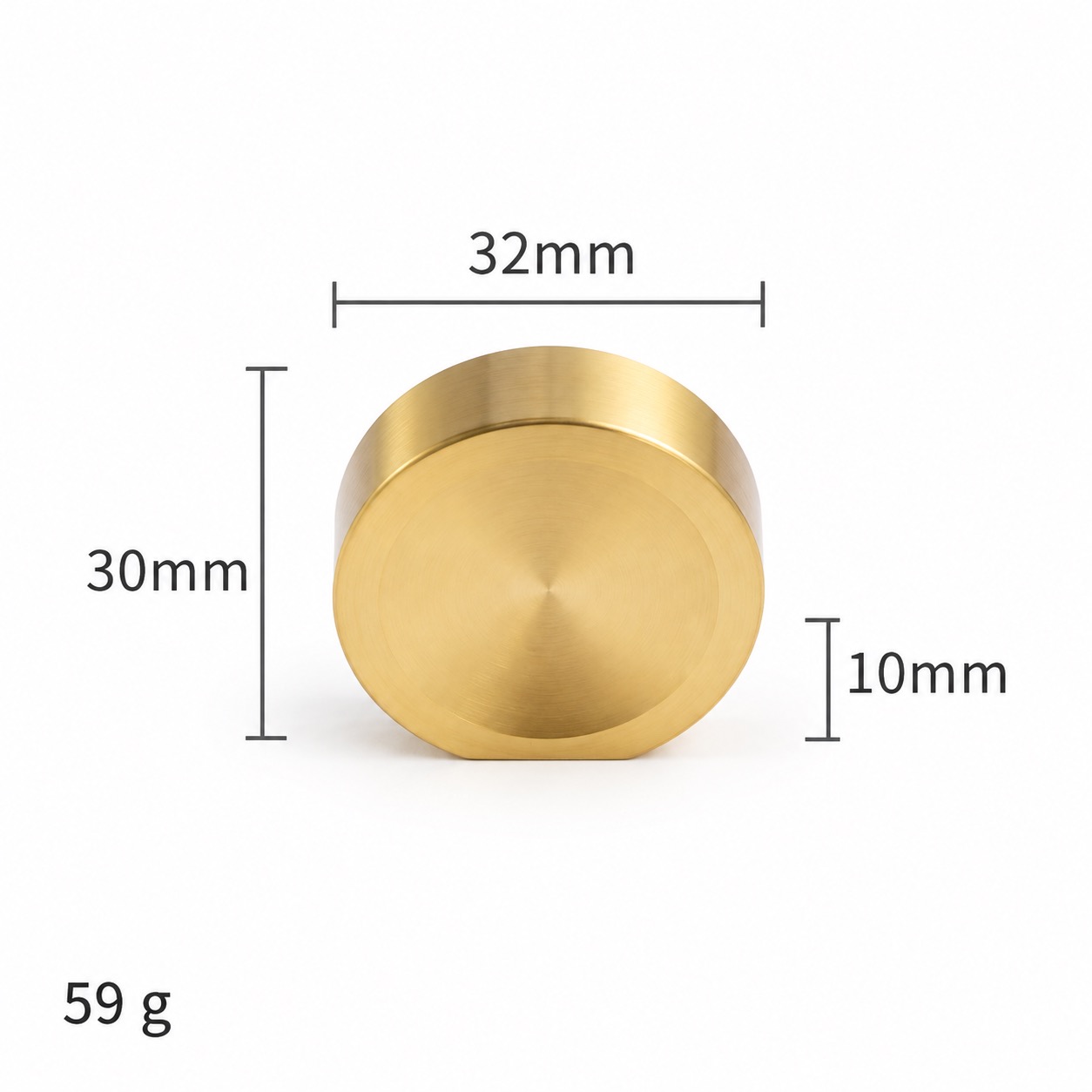 Modern Handles & Knobs T2630 in Solid brass for cabinets, wardrobes and furniture, product number T2630, T2630 - Matte - 32mm